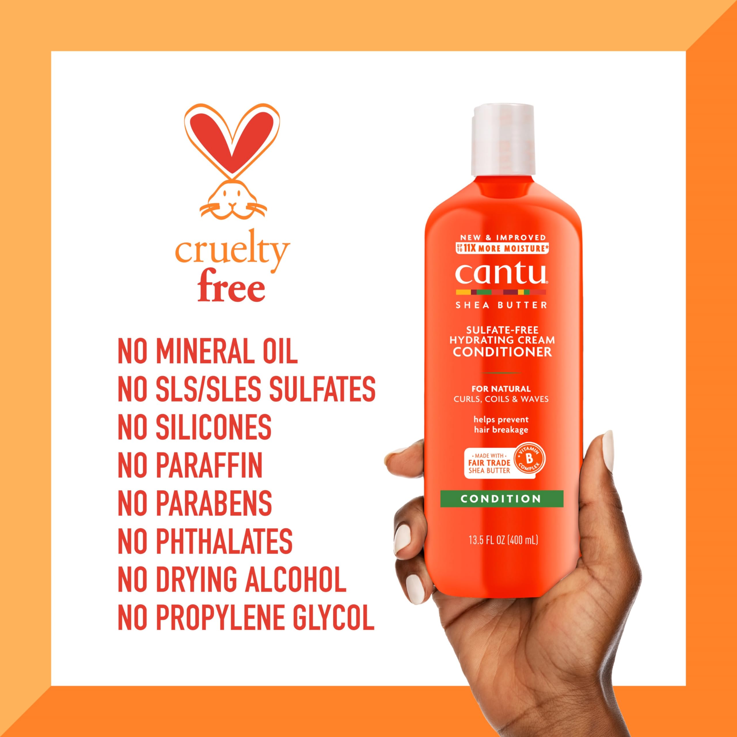Cantu Hydrating Cream Conditioner with Shea Butter for Natural Hair, 13.5 fl oz