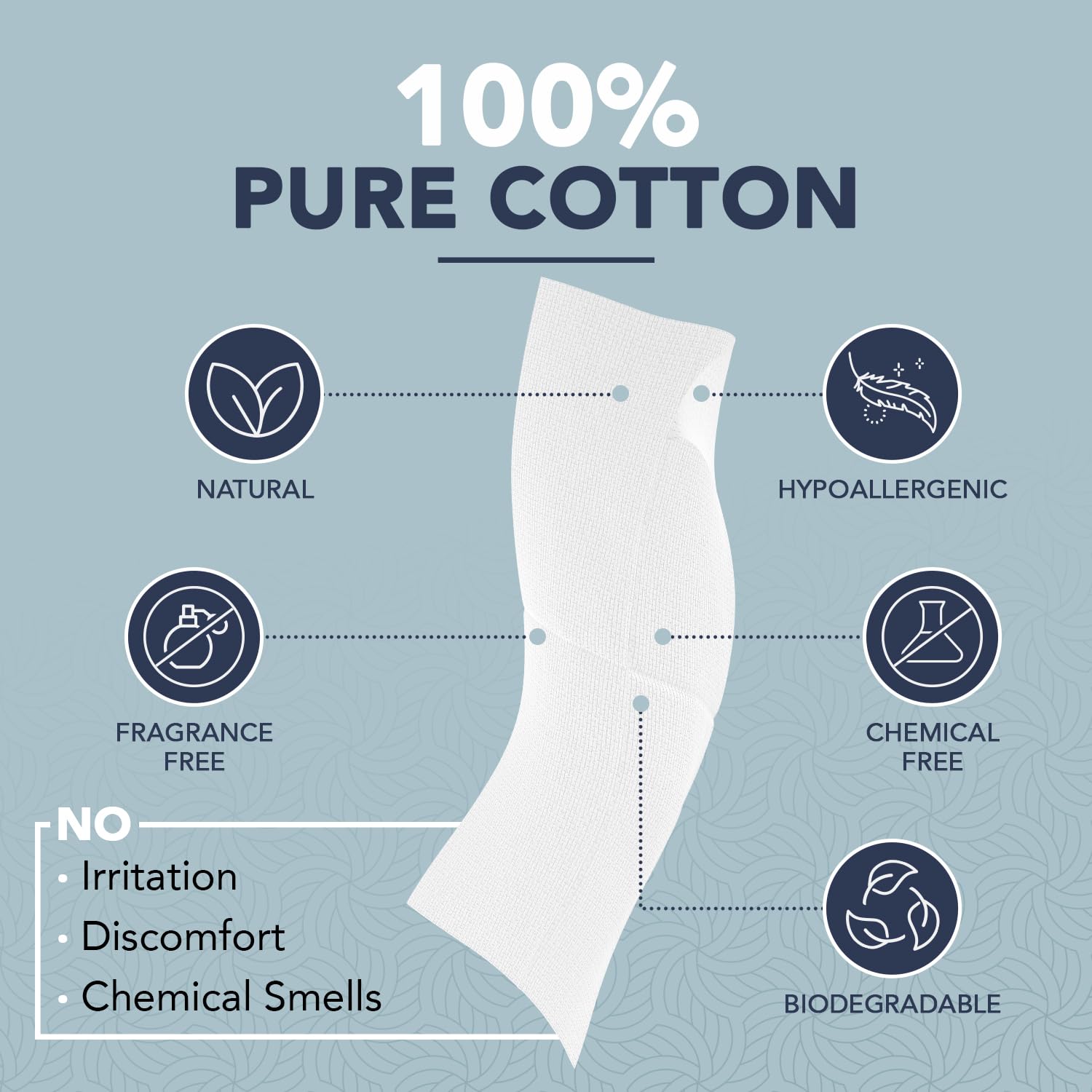DERMACOTTON 80 Disposable Towels - Pure Cotton, 100% Biodegradable, Hypoallergenic for Face Wash and Makeup Removal – Super Soft Face Wipes, Sensitive Skin, Facial Cloths