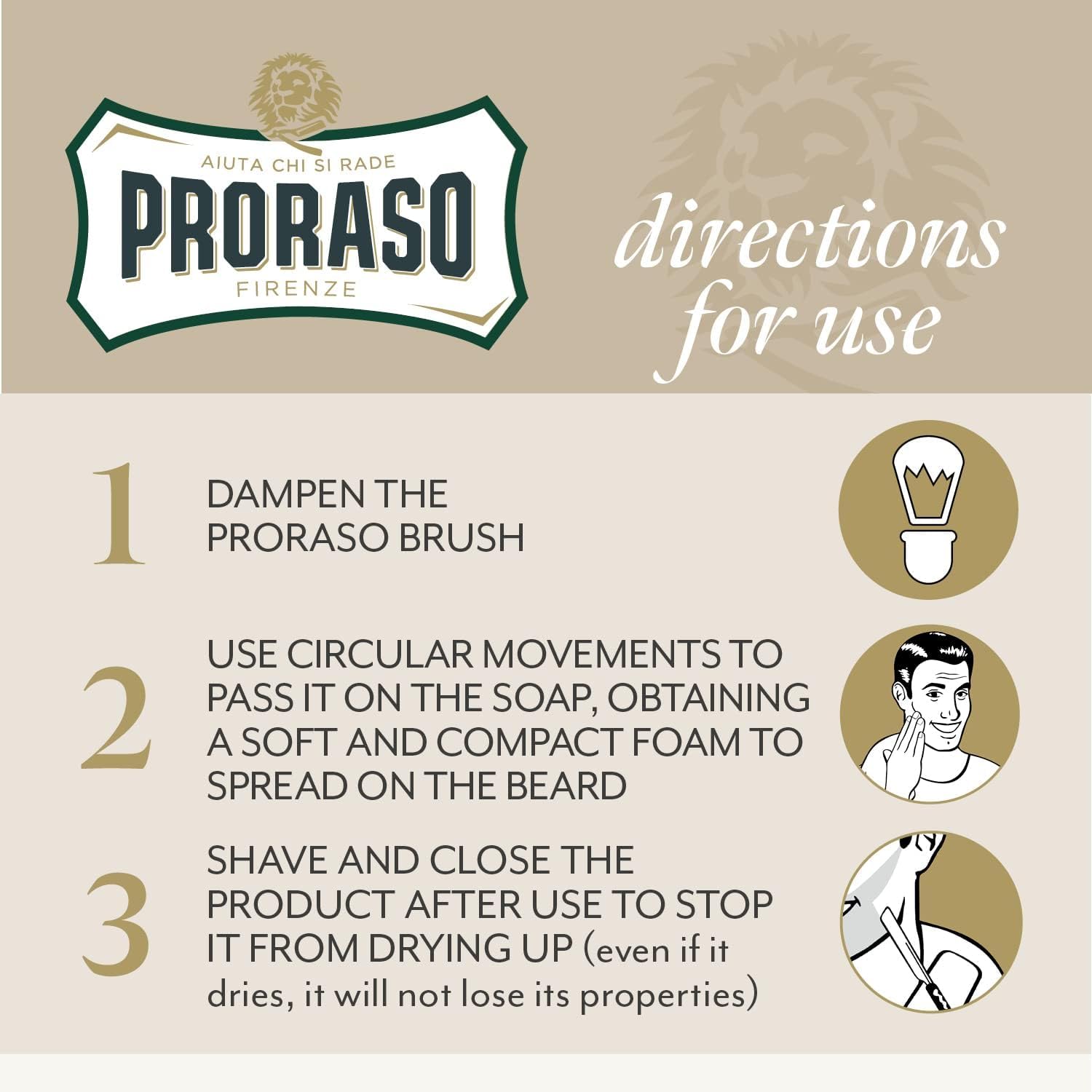 Proraso Shaving Soap in a Bowl, 150ml, Sensitive Skin Shaving Soap with Green Tea and Oat, Made in Italy, White