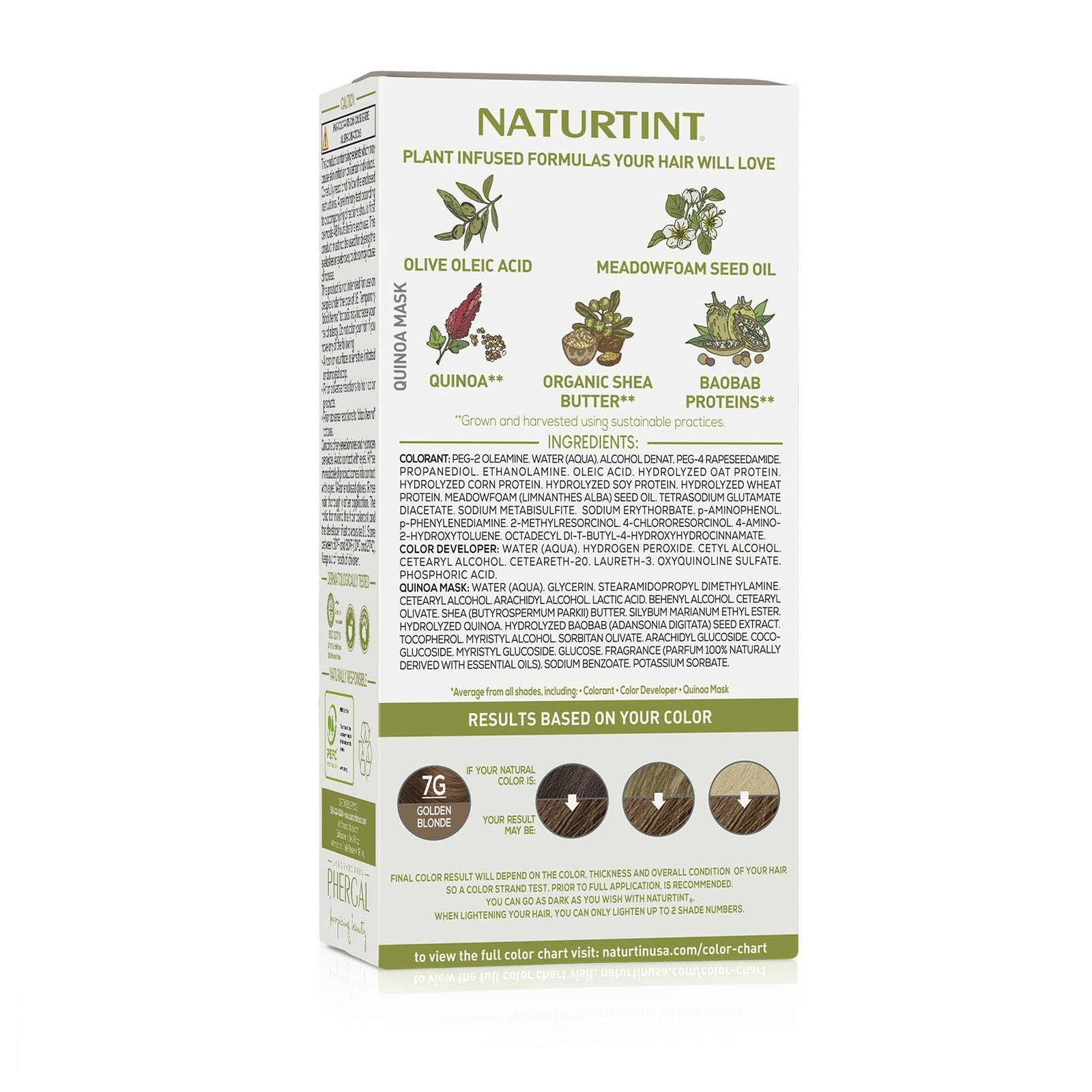 Naturtint 7G Golden Blonde Permanent Hair Color (Pack of 1), Ammonia Free, Vegan, Cruelty Free, up to 100% Gray Coverage, Long Lasting Results (Packaging may vary)