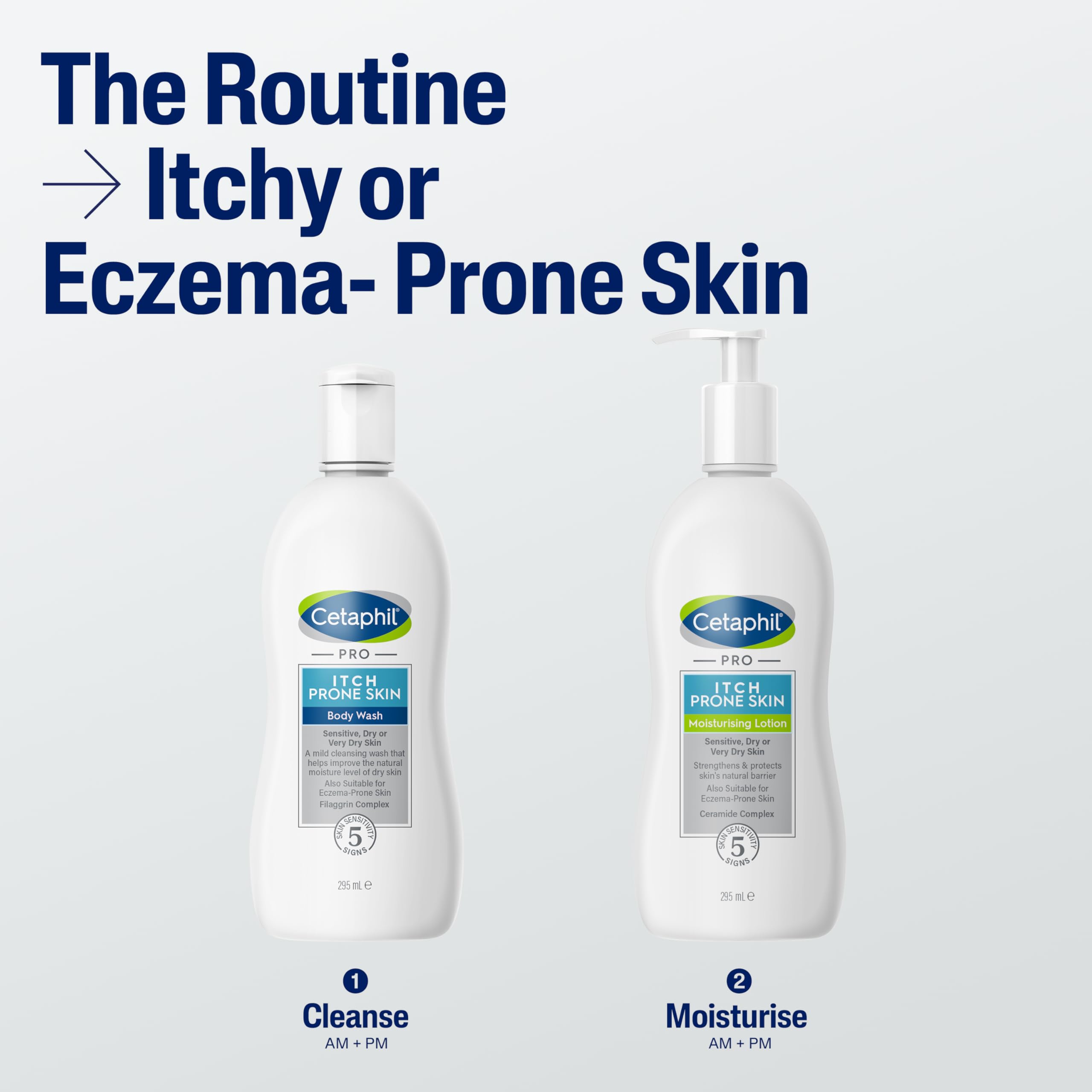 Cetaphil PRO Body Wash, 295ml, For Itch Prone & Eczema Prone Skin, With Niacinamide & Shea Butter, Vegan Friendly