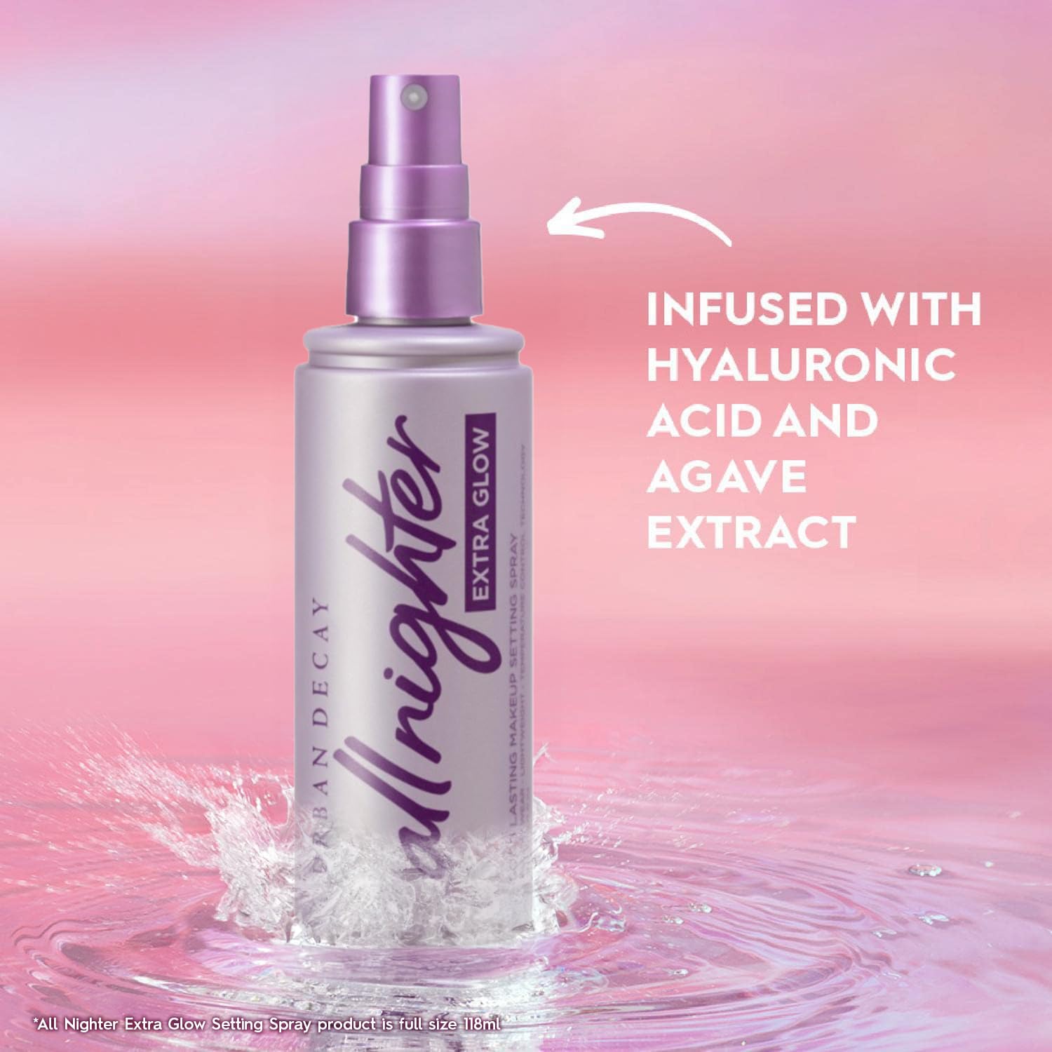 Urban Decay All Nighter Makeup Setting Spray, Long-Lasting Fixing Spray for Face, Up to 16 Hour Wear, Vegan & Oil-free Formula*