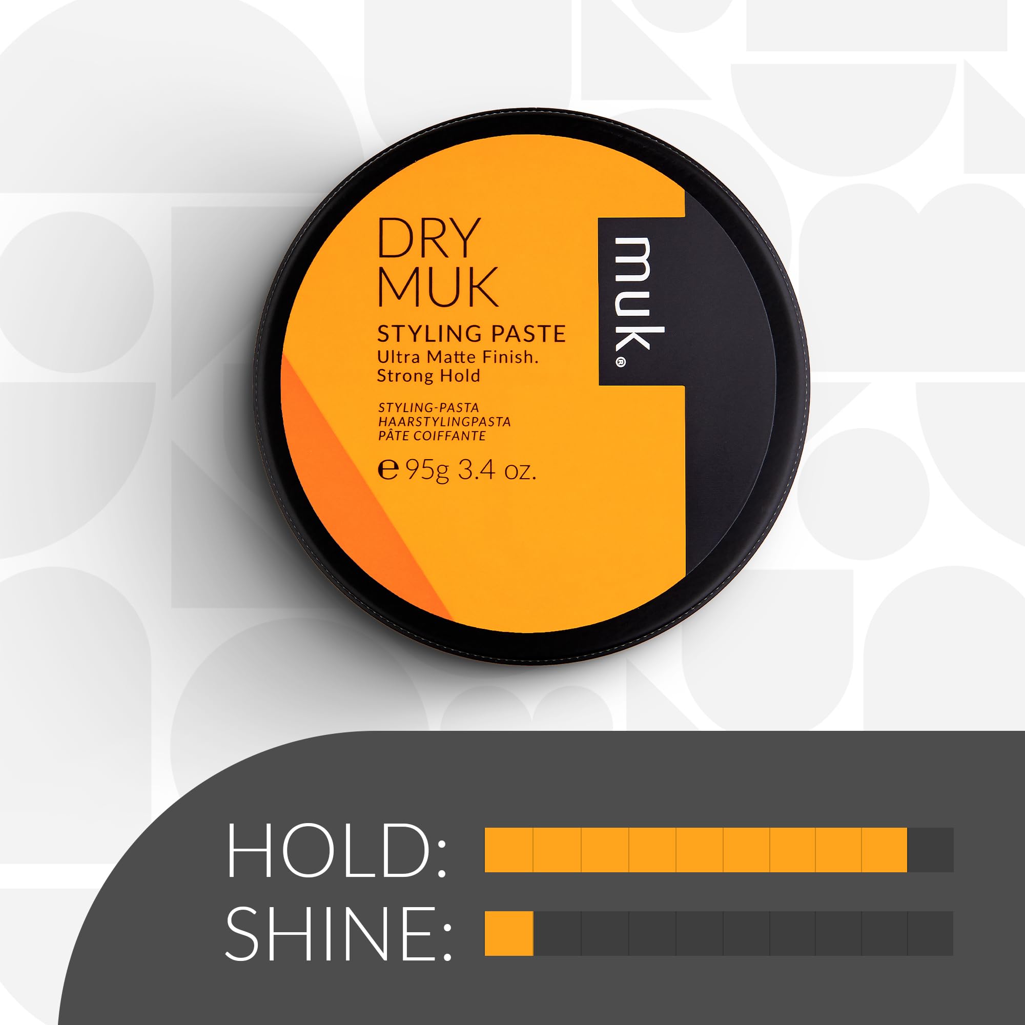 MUK. Haircare Dry Ultra Matte Styling Paste, Strong Hold Paste - 3.4oz