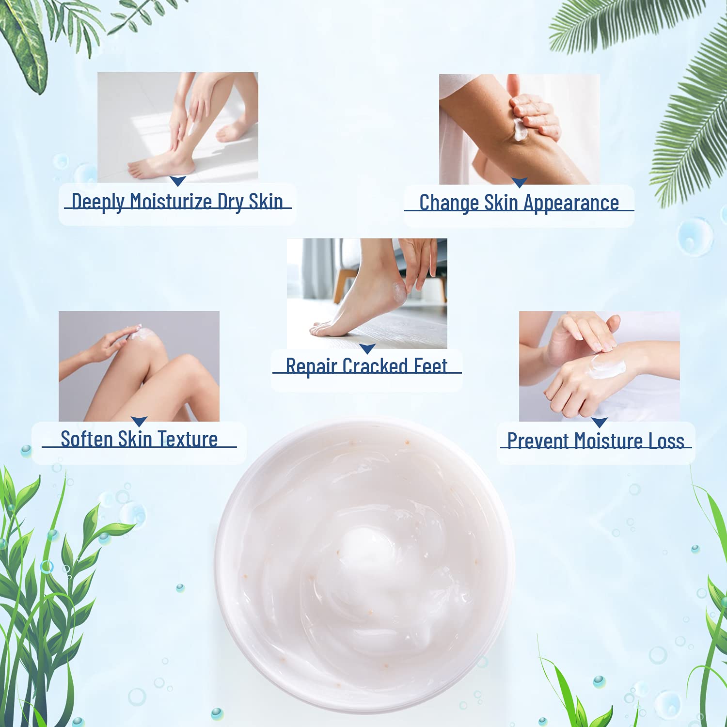 OUKEYA Urea Cream 40 Percent, Urea Foot & Hand Cream for Cracked Heels and Dry Skin, Urea Lotion for Deep Moisturizing, Callus Remover Nourishes Soften, Maximum Strength(150g (Pack of 2))