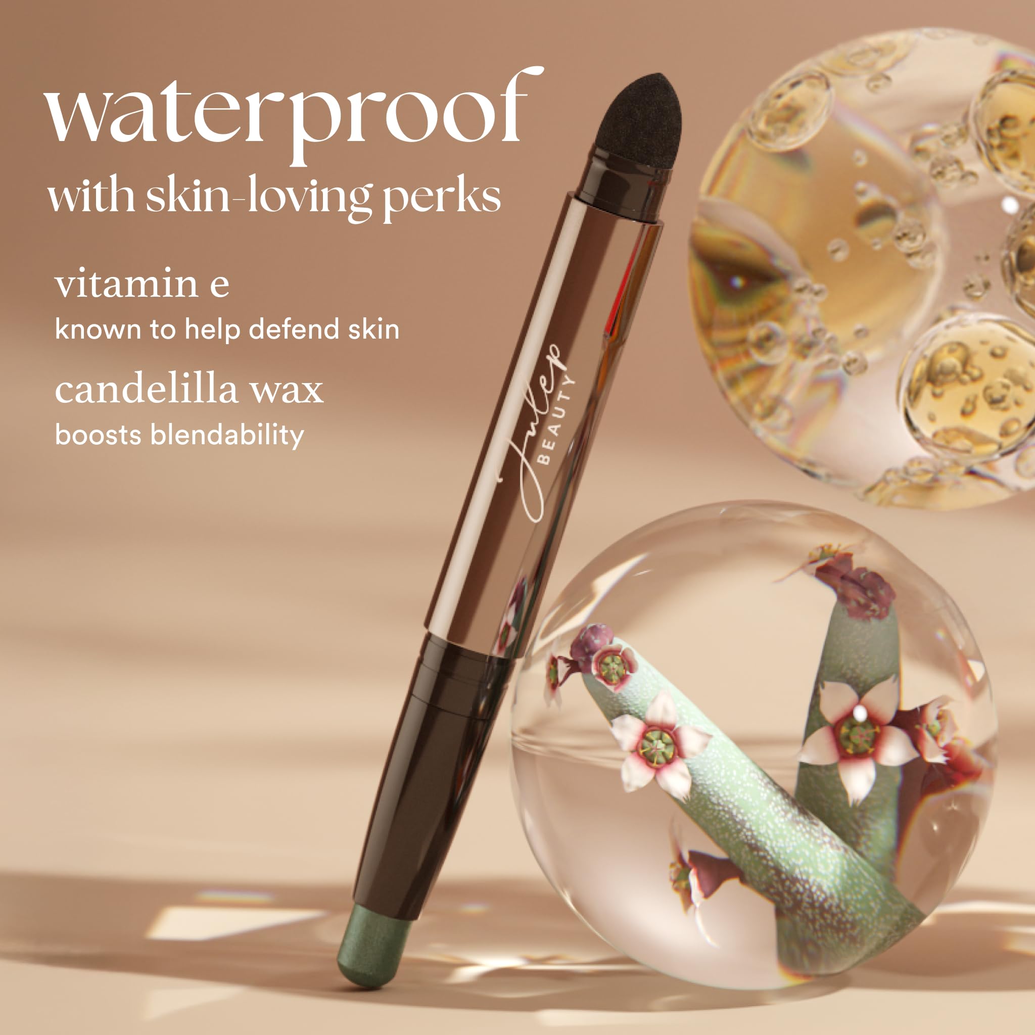 Julep Eyeshadow 101 Crème-to-Powder Eyeshadow Stick (Champagne Shimmer) Long-Lasting, Waterproof Eye Shadow - Blendable, Crease-Proof Eye Shadow Stick with Built-In Smudger - Shimmer Eyeshadow
