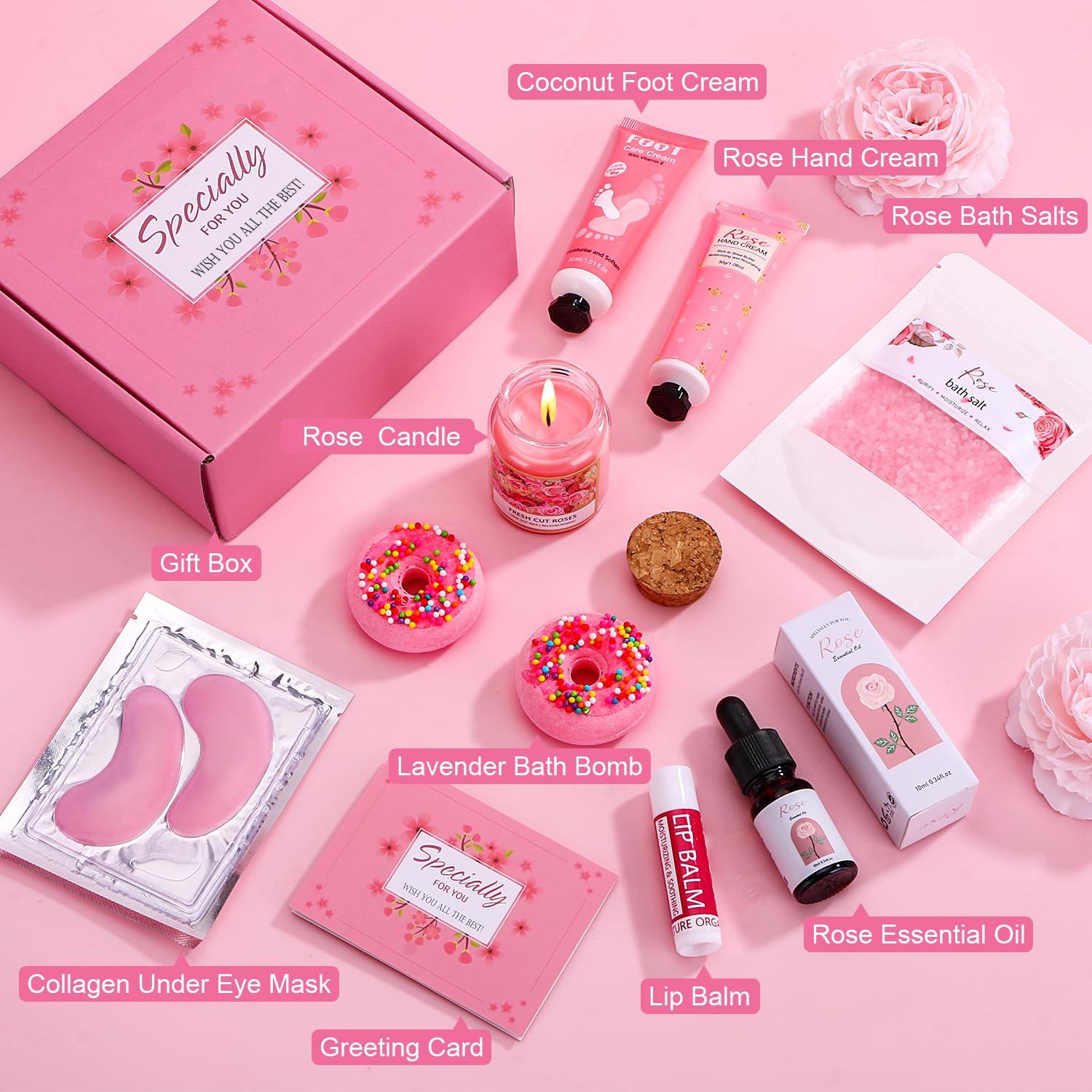 Birthday Gifts For Women,Pamper Gifts For Her, Happy Birthday Hampers For Best Friend Mum Wife Sister, Relaxation Ladies Gifts Care Package For Her Friendship Gifts Anniversary Mothers Day Gifts