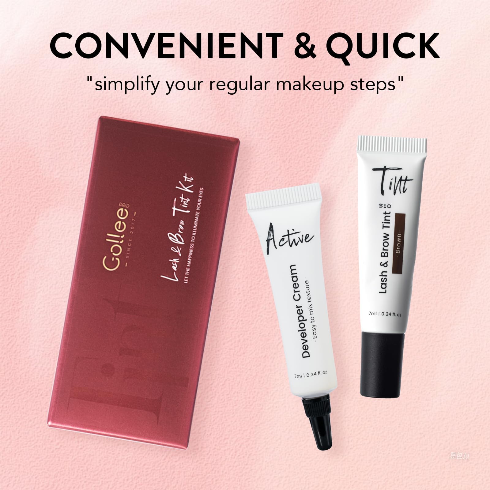 Eyebrow Dye Kit, 2 in 1 Brow and Lash Tint Kit - Fast and Safe Results (Dark Brown), Natural Effects Long Lasting Lasts 4 Weeks Easy to Use for Salon & Home Use
