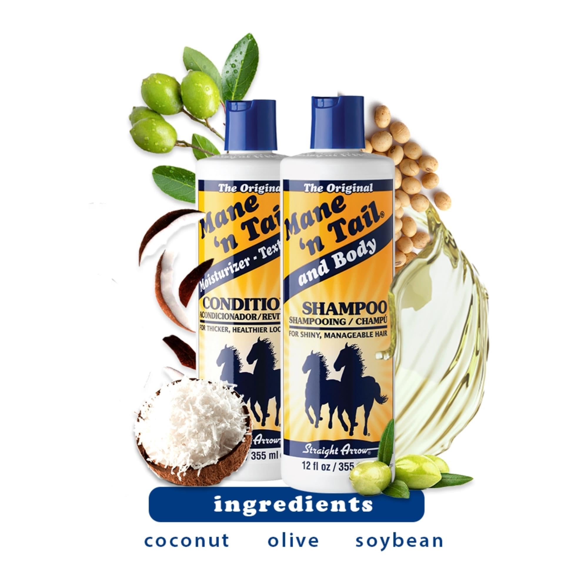 Mane 'n Tail Original Formula Shampoo and Conditioner Twin Pack, For Healthier Looking Hair, 355 ml (Pack of 1)