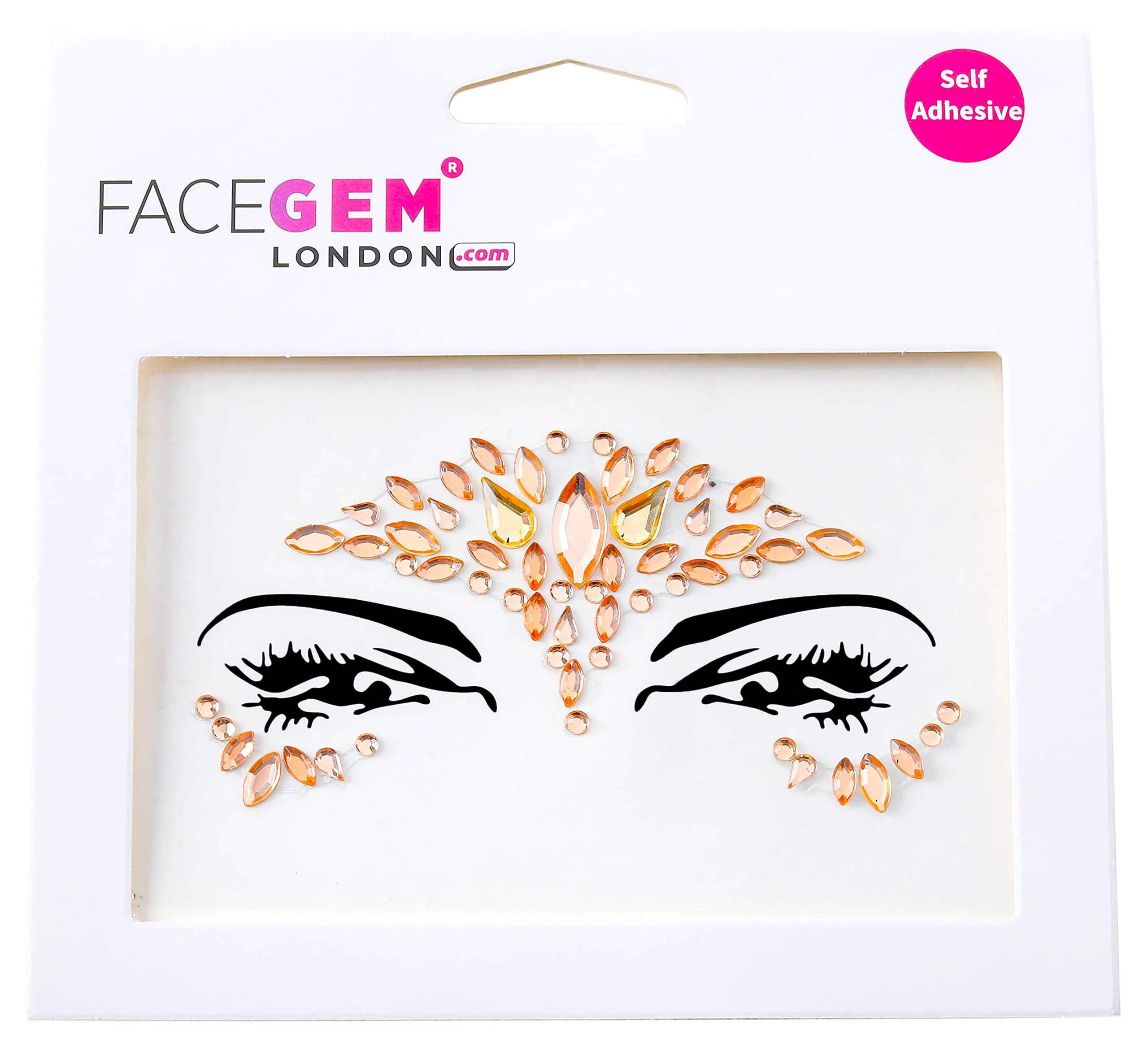 Face Gems Adhesive Glitter Jewel Tattoo Sticker Festival Gems Rave Party Body Make Up (32 PCS)