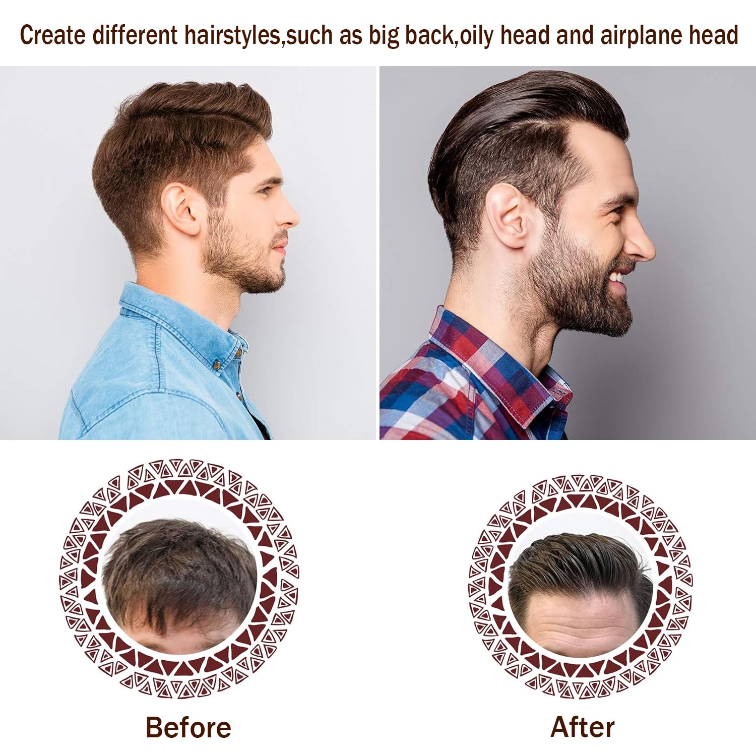 Wide Tooth Combs,Texture Comb for Hair Styling Men Women Barber Black