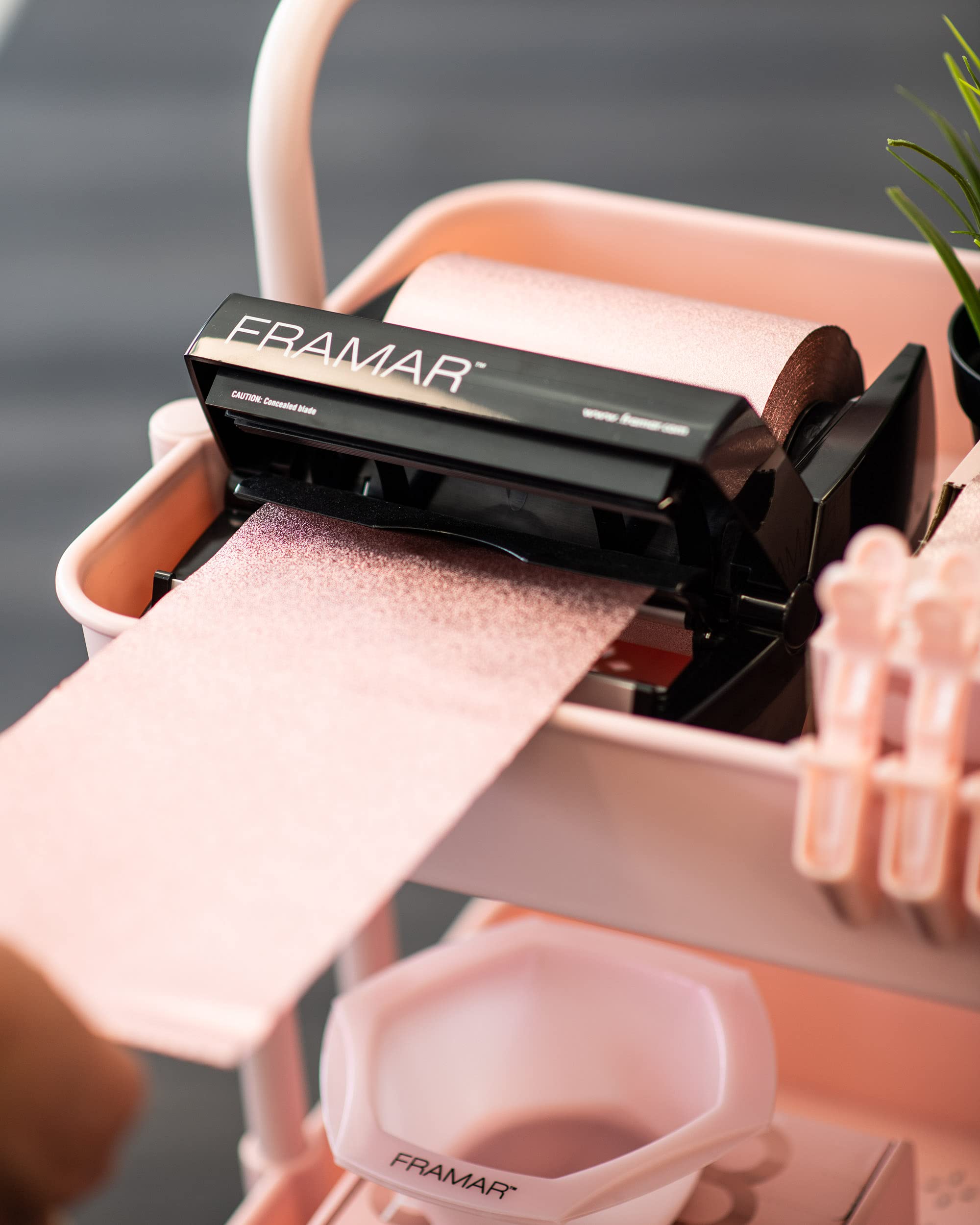 Framar Rosé Embossed Roll Hair Foil, Hair Foils for Highlighting, Foils for Highlights, Hairdressing Foil for Hair Highlights, Highlighting Foil, Framar Foil Sheets, Hair Foils for Colouring – 320ft