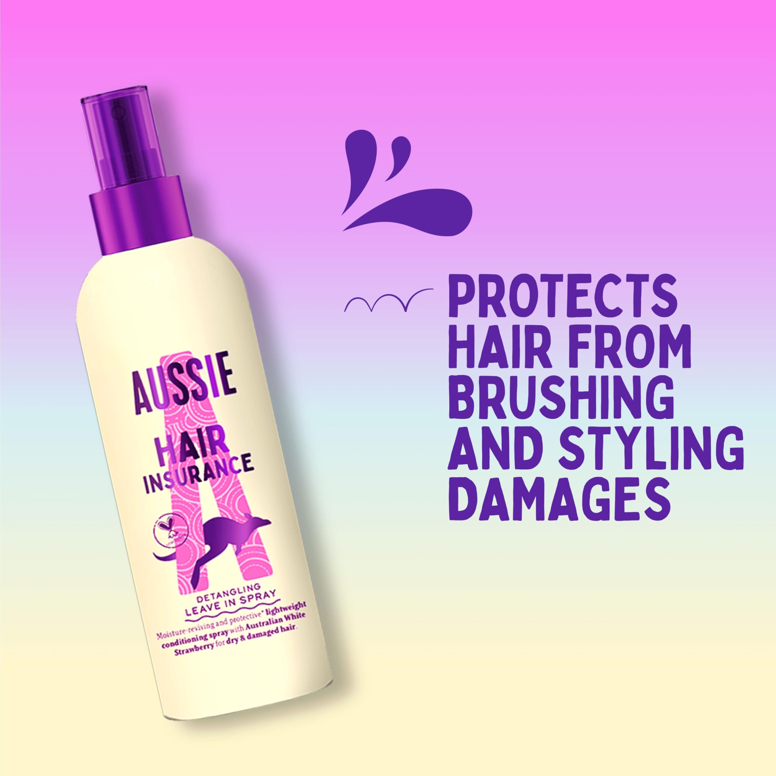 Aussie Miracle Hair Insurance Conditioner Detangler Spray, 6 x 250ml
