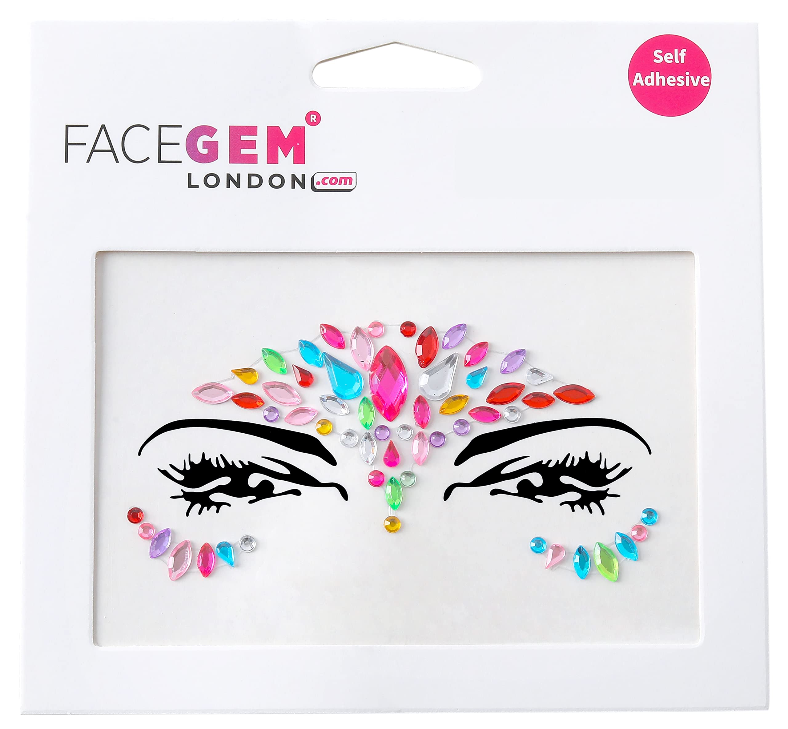 Face Gems Adhesive Glitter Jewel Tattoo Sticker Festival Gems Rave Party Body Make Up (32 PCS)