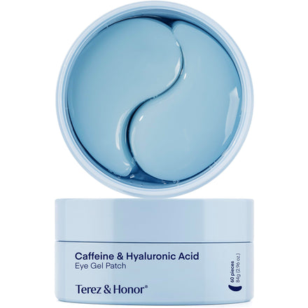 Korean Under Eye Gel Patches: Eye Masks for Puffy Eyes Dark Circles & Wrinkles with Caffeine Hyaluronic Acid & Niacinamide - Brightening Hydrating & Cooling Hydrogel Skincare Pads - 30 Pairs, Vegan