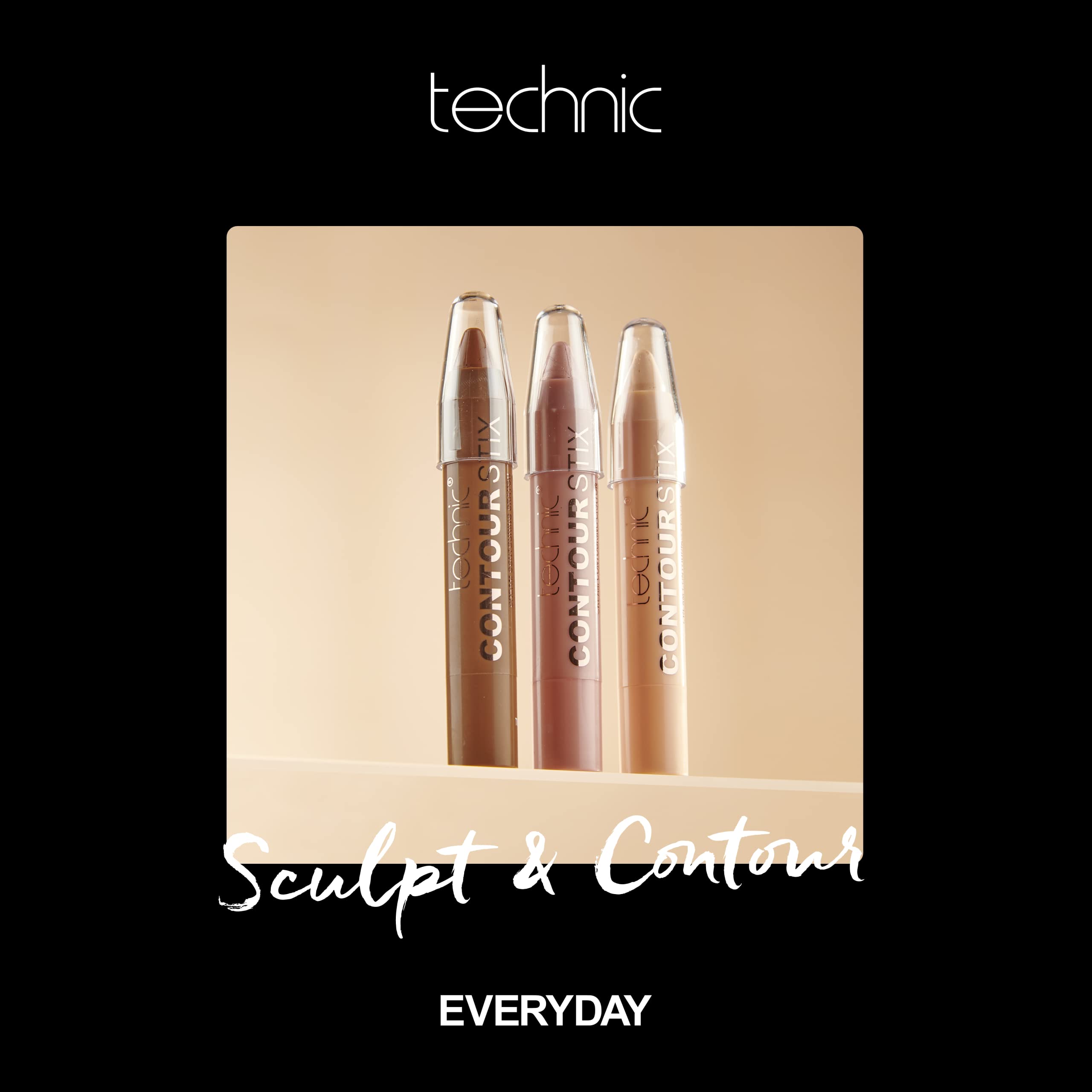 Technic Contour Stix Cream Contour Set - Pack Of 3 Contouring, Concealing and Highlighting Crayons - Ultra Creamy Formula To Shape, Define and Sculpt