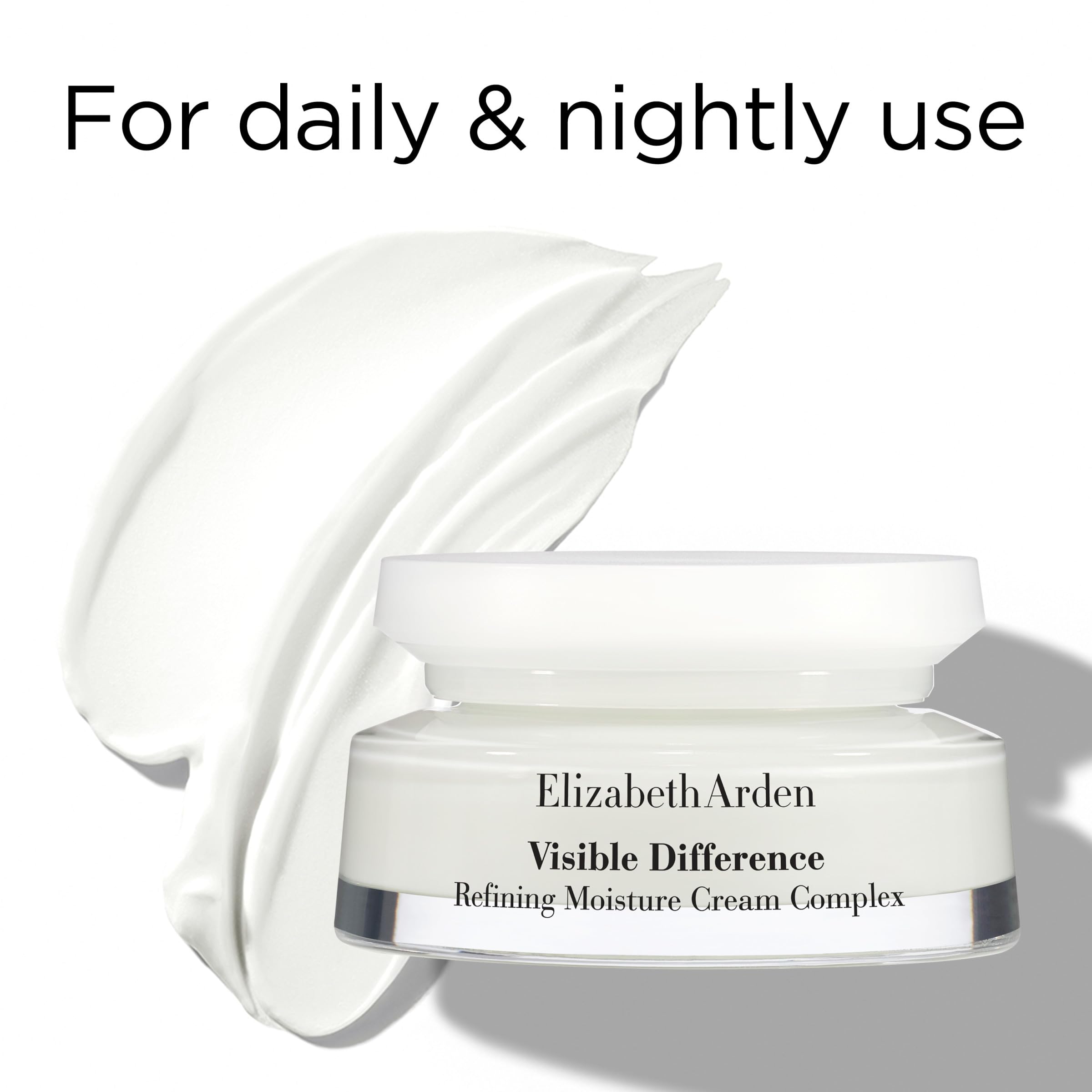 Elizabeth Arden Visible Difference Refining Moisture Cream Complex, Daily Face Moisturizer, Prevents Hydration Loss, Dermatologist and Clinically Tested, 2.5 Oz