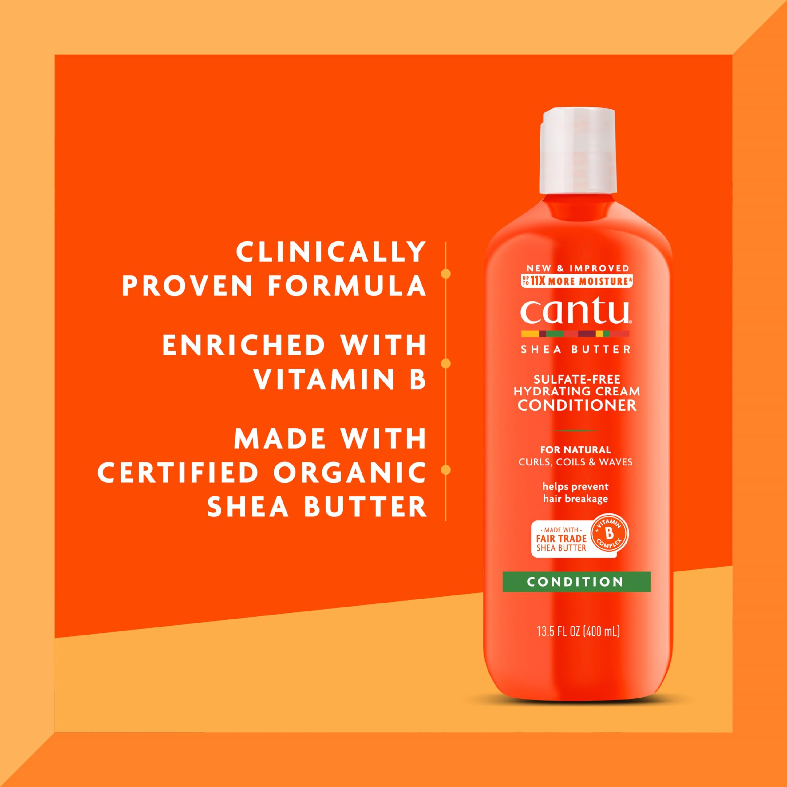 Cantu Hydrating Cream Conditioner with Shea Butter for Natural Hair, 13.5 fl oz