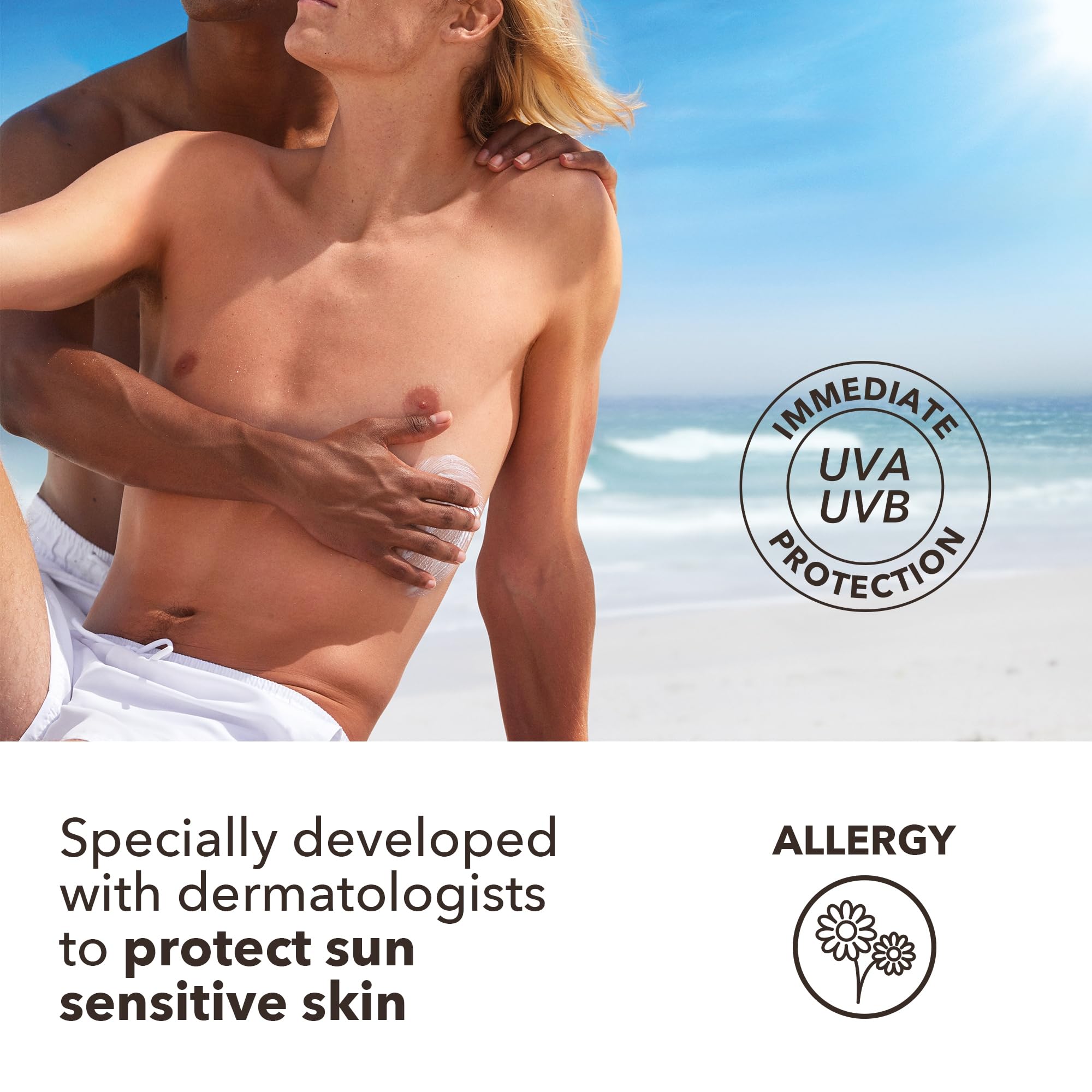 Piz Buin Allergy Lotion SPF 50 (400ml), Sun Cream to Strengthen Skin's Resilience, Sunscreen with Immediate and Effective UVA/UVB Protection for Sensitive Skin, Sweat & Water Resistant