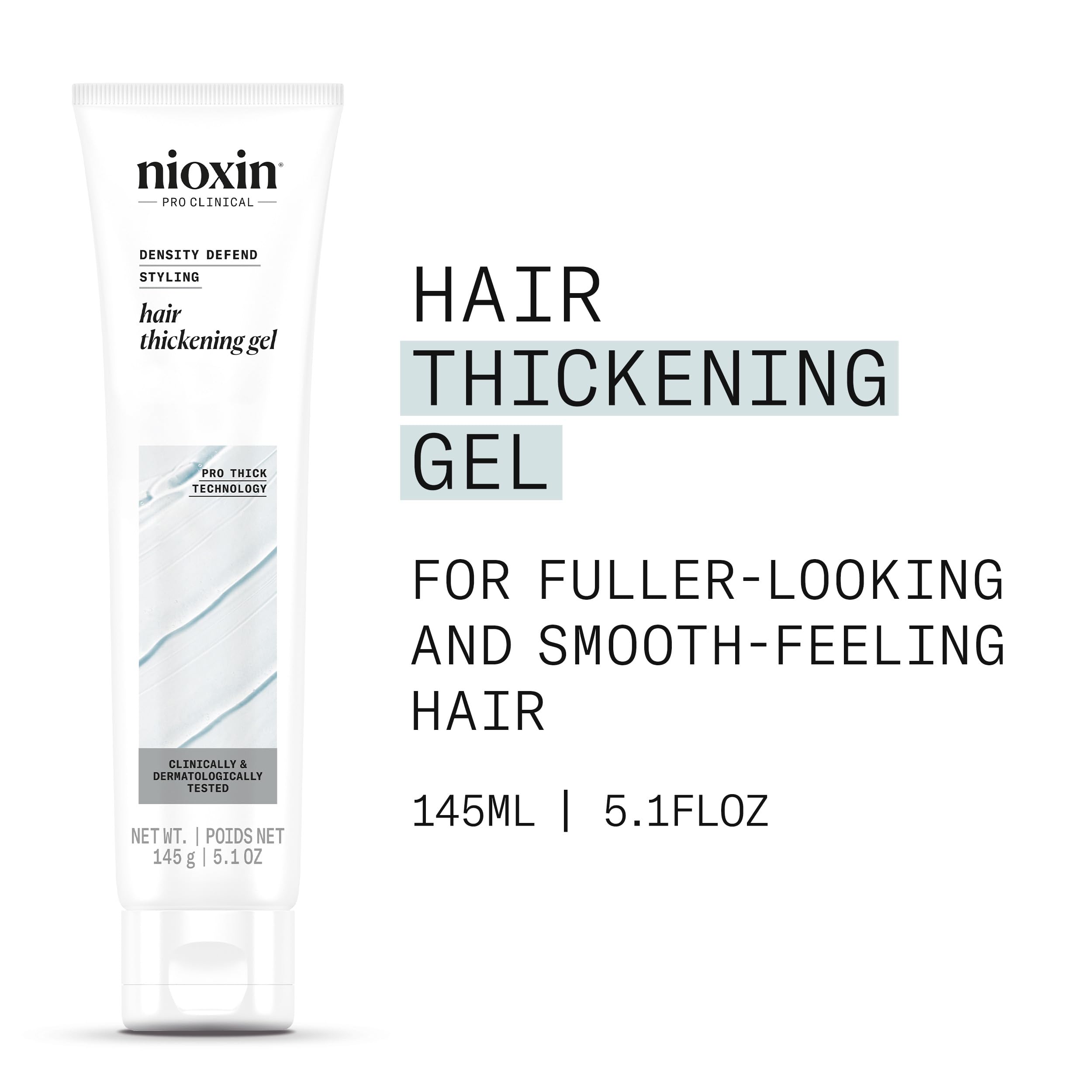 Nioxin Density Defend Hair Thickening Gel - Thickening Hair Treatment For Volumising Hair - with Peppermint Oil (140ml)