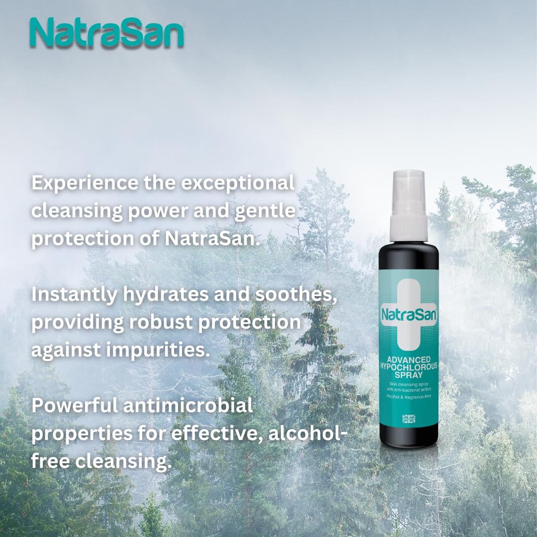NatraSan Advanced Hypochlorous Spray, Unmatched Cleansing to Soothe, Hydrate and Protect Your Skin. (250ml)