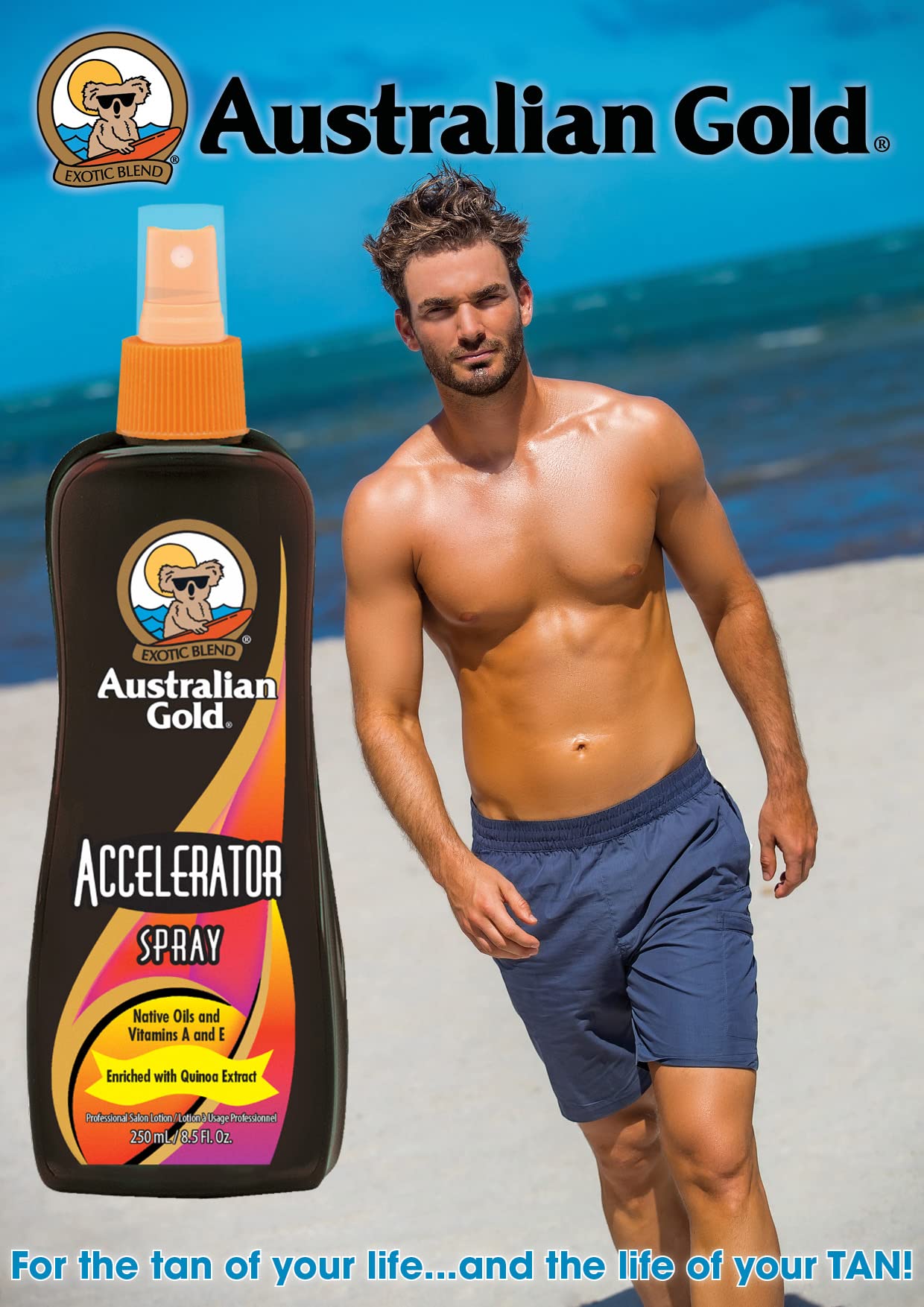 Australian Gold - Accelerator Spray 250 ml (Pack of 1)