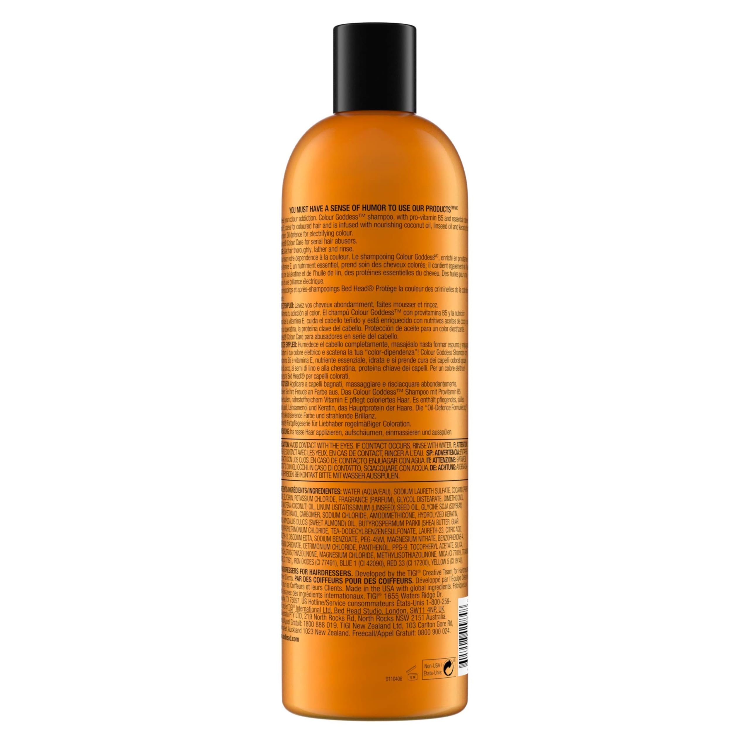 Bed Head by TIGI | Colour Goddess Shampoo and Conditioner Set | Professional Hair Treatment For Coloured Hair | Nourishing And Moisturising | 750 ml (Pack of 2)
