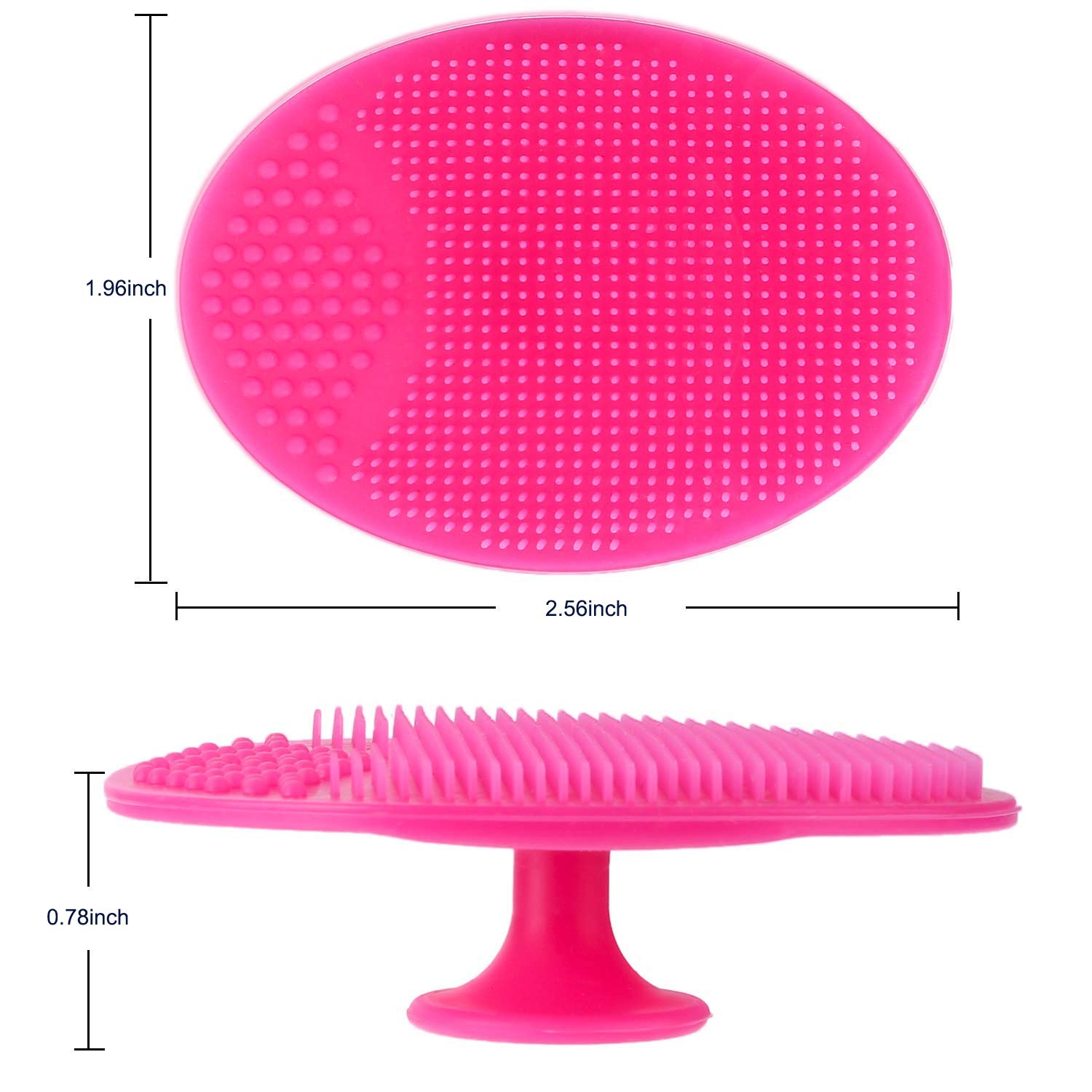 HieerBus Soft Silicone Face Scrubber,Facial Cleansing Brush,Facial Exfoliation Scrub for Massage Pore Cleansing Blackhead Removing Deep Scrubbing for All Kinds of Skins (2ed-White + Grey)