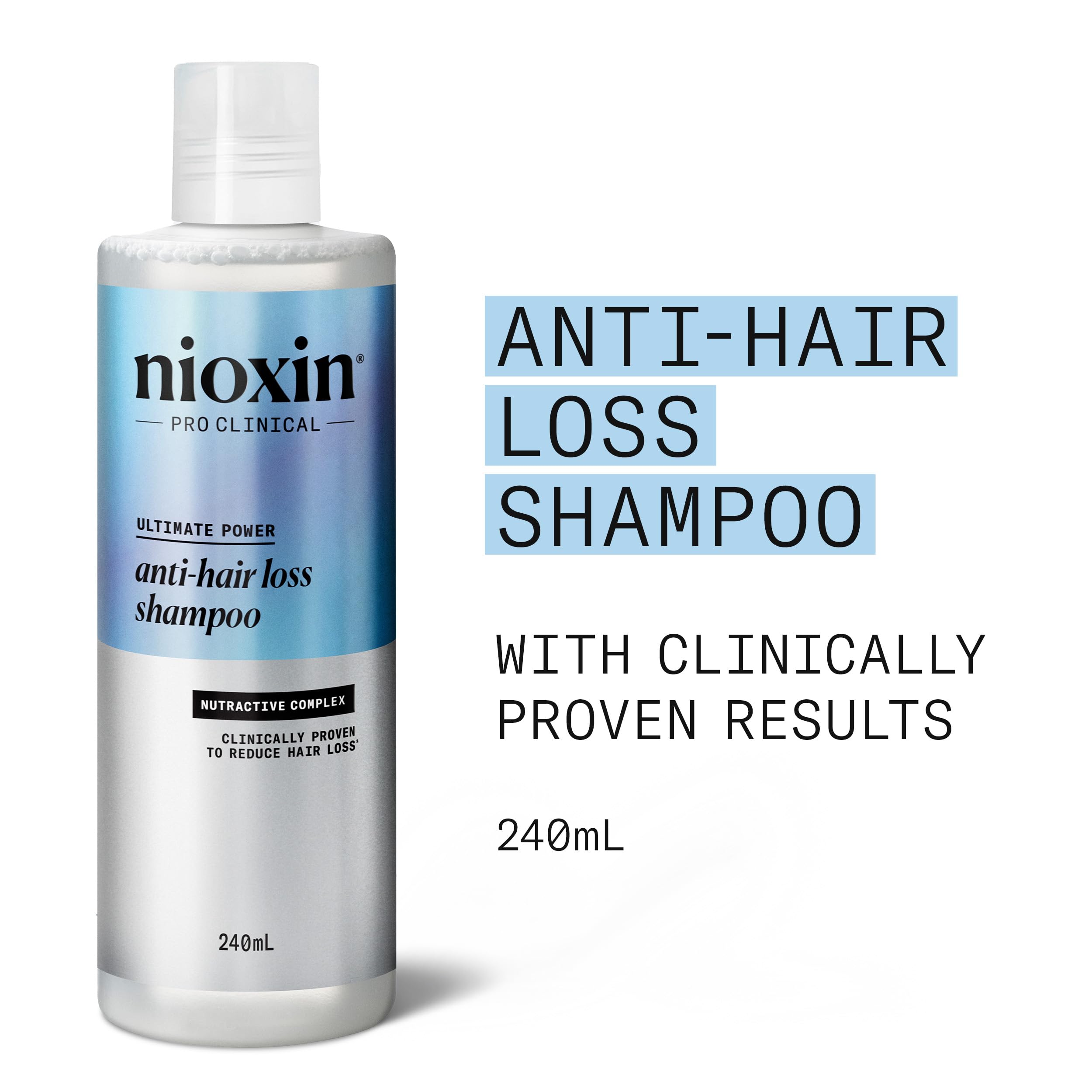 Nioxin Anti-Hair Loss Shampoo - Hair Loss Treatment for Women & Men - With Caffeine & Niacinamide (240ml)