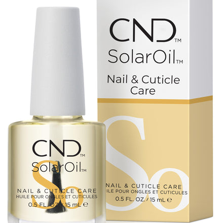 CND SolarOil Cuticle Oil, Natural Blend Of Jojoba, Vitamin E, Rice Bran and Sweet Almond Oils, Moisturizes and Conditions Skin, Pack Of 1, 0.5 oz.