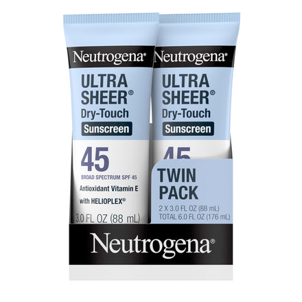 Neutrogena Ultra Sheer Sunscreen SPF 45 Twin Pack, 6 oz. by Neutrogena