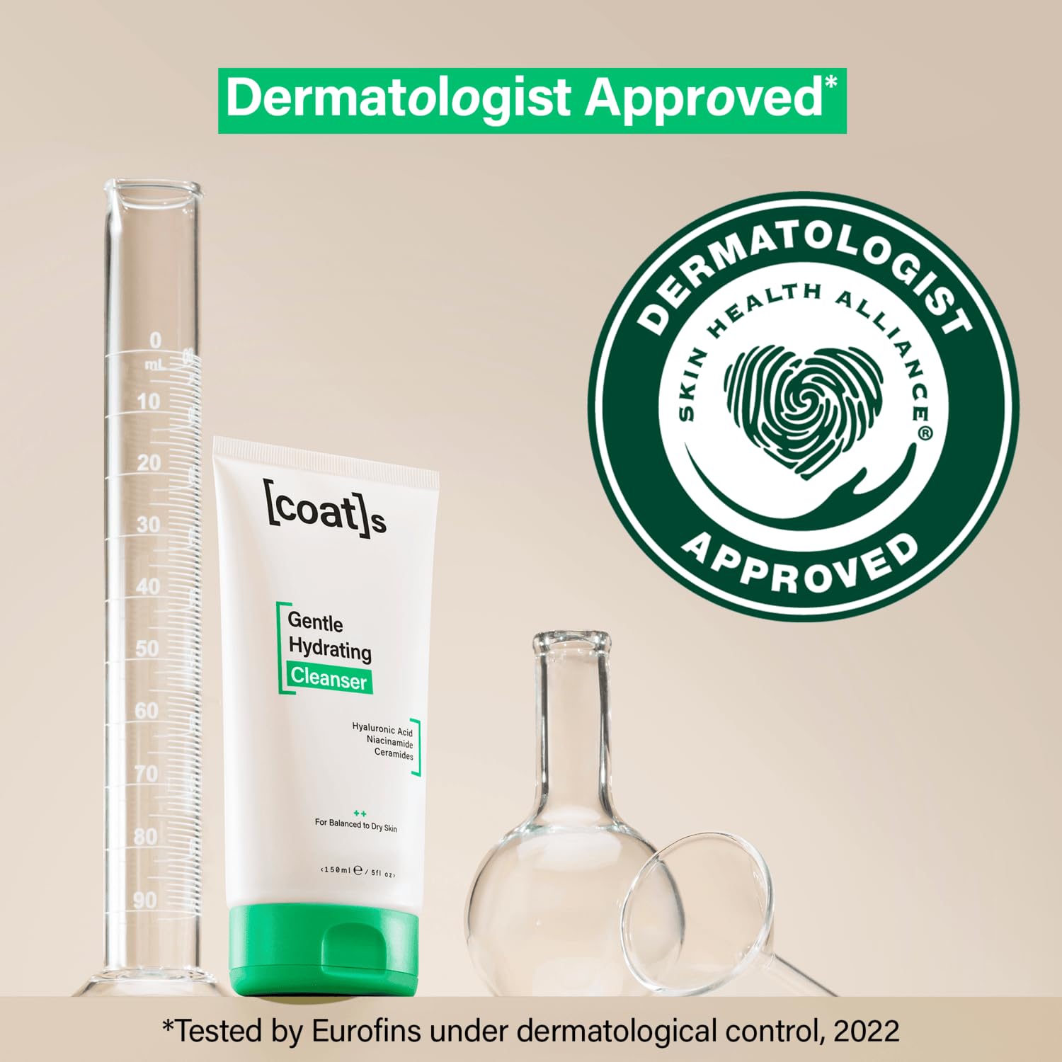 Coats Gentle Hydrating Cleanser – Prevents Breakouts + Protects the Skin Barrier For Soft Clean + Clear Skin – Dermatologically Approved, Designed for Teens + Young Skin – 150 ml