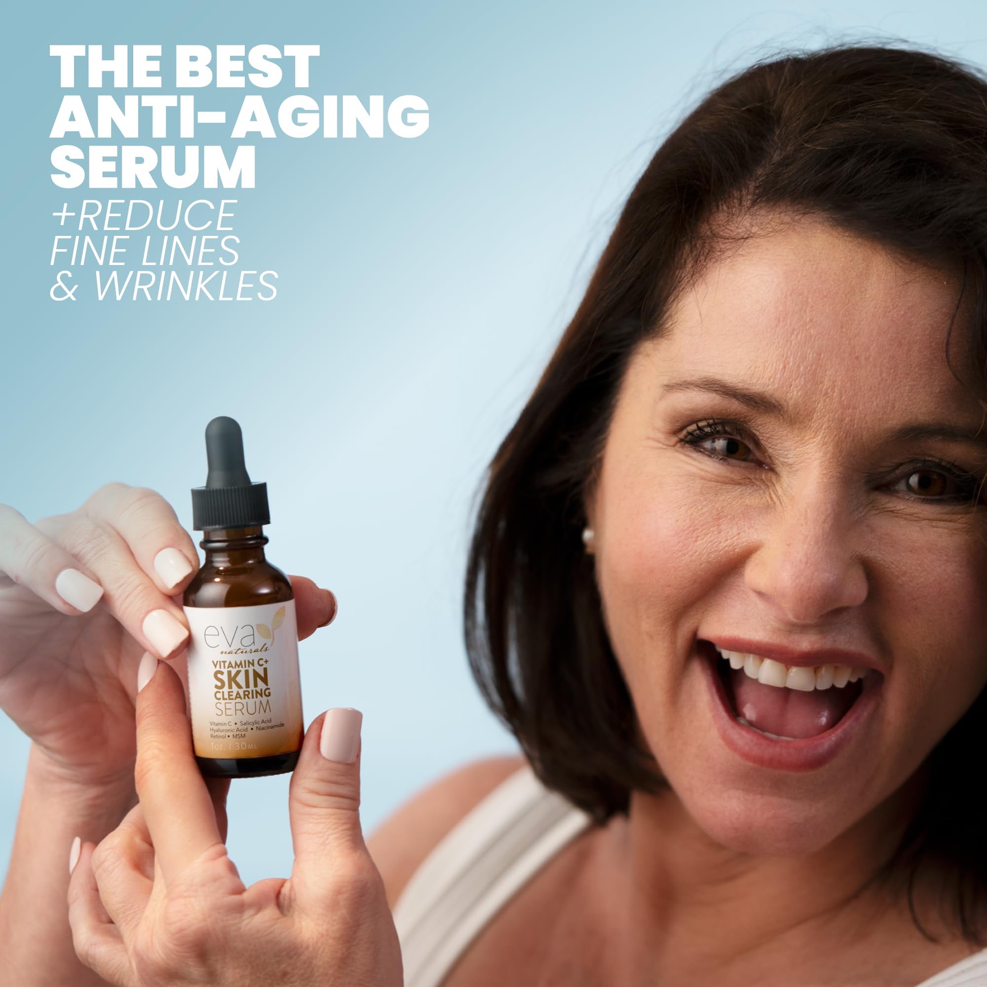 Vitamin C Plus Skin Clearing Serum With Hyaluronic Acid Serum, Retinol, Organic Aloe, Vitamin C Serum for Face - Anti-Aging Serum for Face, Acne Serum for Brightening and Dark Spots (30 ml)