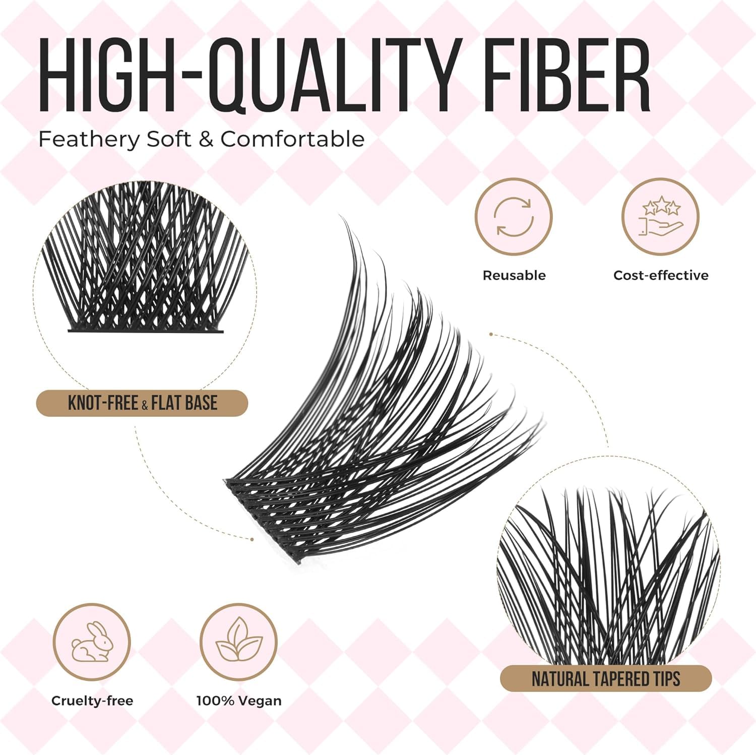 LASHVIEW 56D DIY Eyelash Extension Kit, Cluster Eyelash Extensions with Lash Bond and Seal, Cluster Lash Glue Remover, Lash Applicator for DIY Eyelashes Extensions