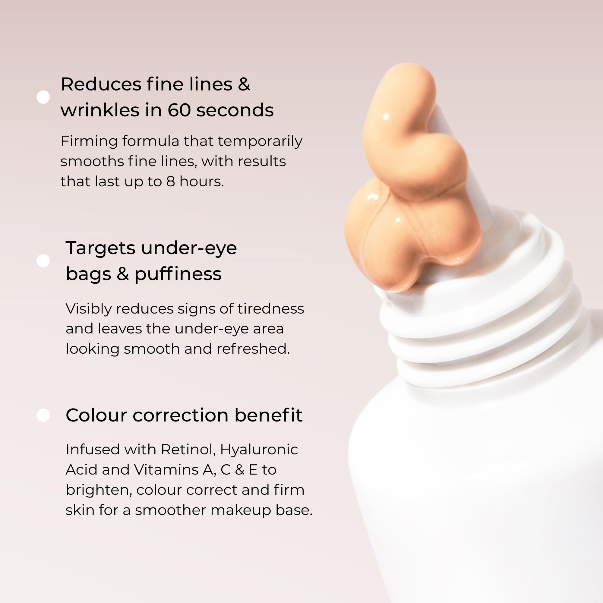 WUNDERBROW Wunderlift Instant Eye Tightening Serum, Temporary Firming & Lifting Treatment in 60 Seconds, Reduces Under-Eye Bags, Dark Circles, Puffiness, Anti-aging Fine Lines