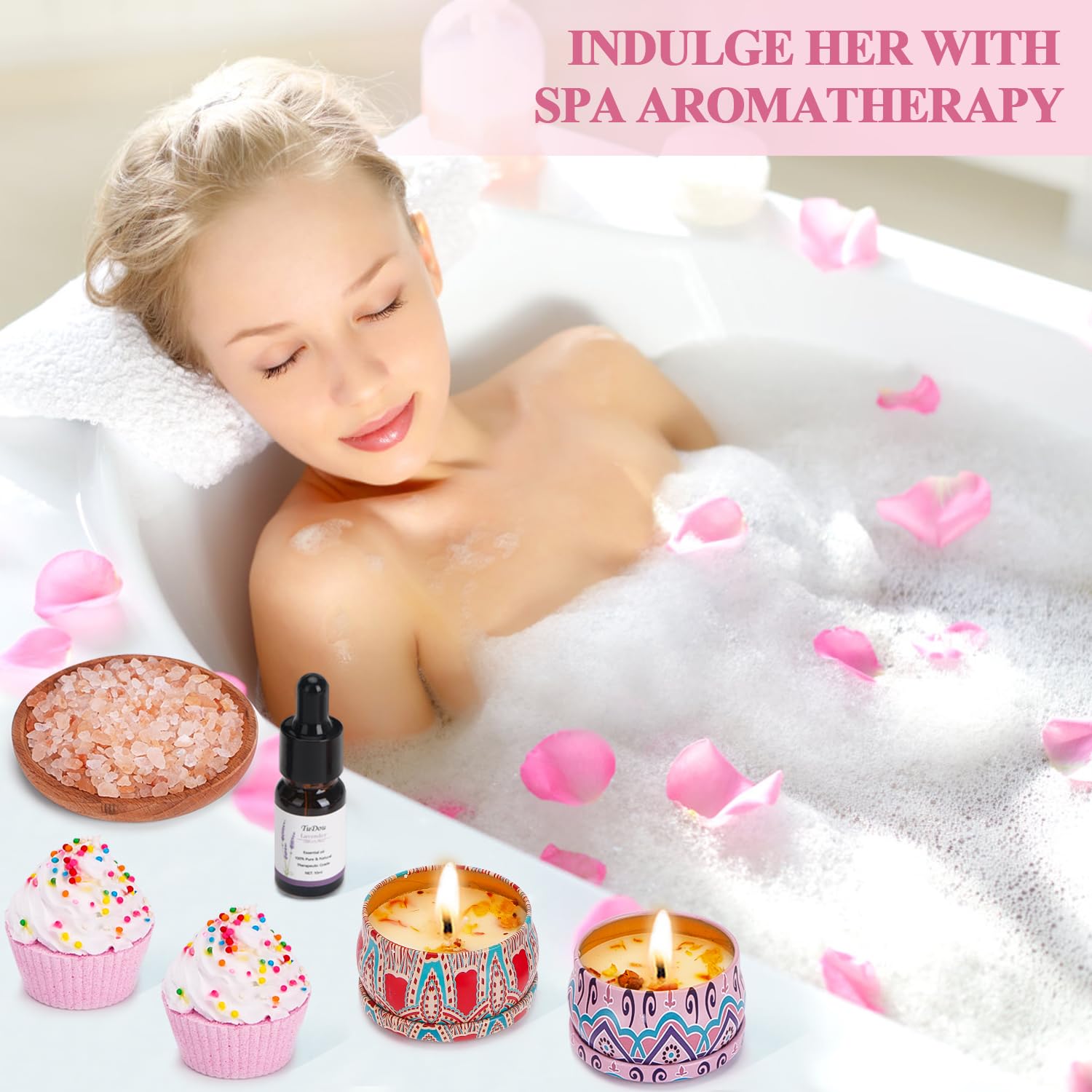 Birthday Pamper Gifts for Women, Happy Birthday Hampers Relaxation Self Care Package for Her, Birthday Presents Gift box for Women Best Friends Mum Sister Auntie Wife, Ladies Birthday Box Gift Ideas