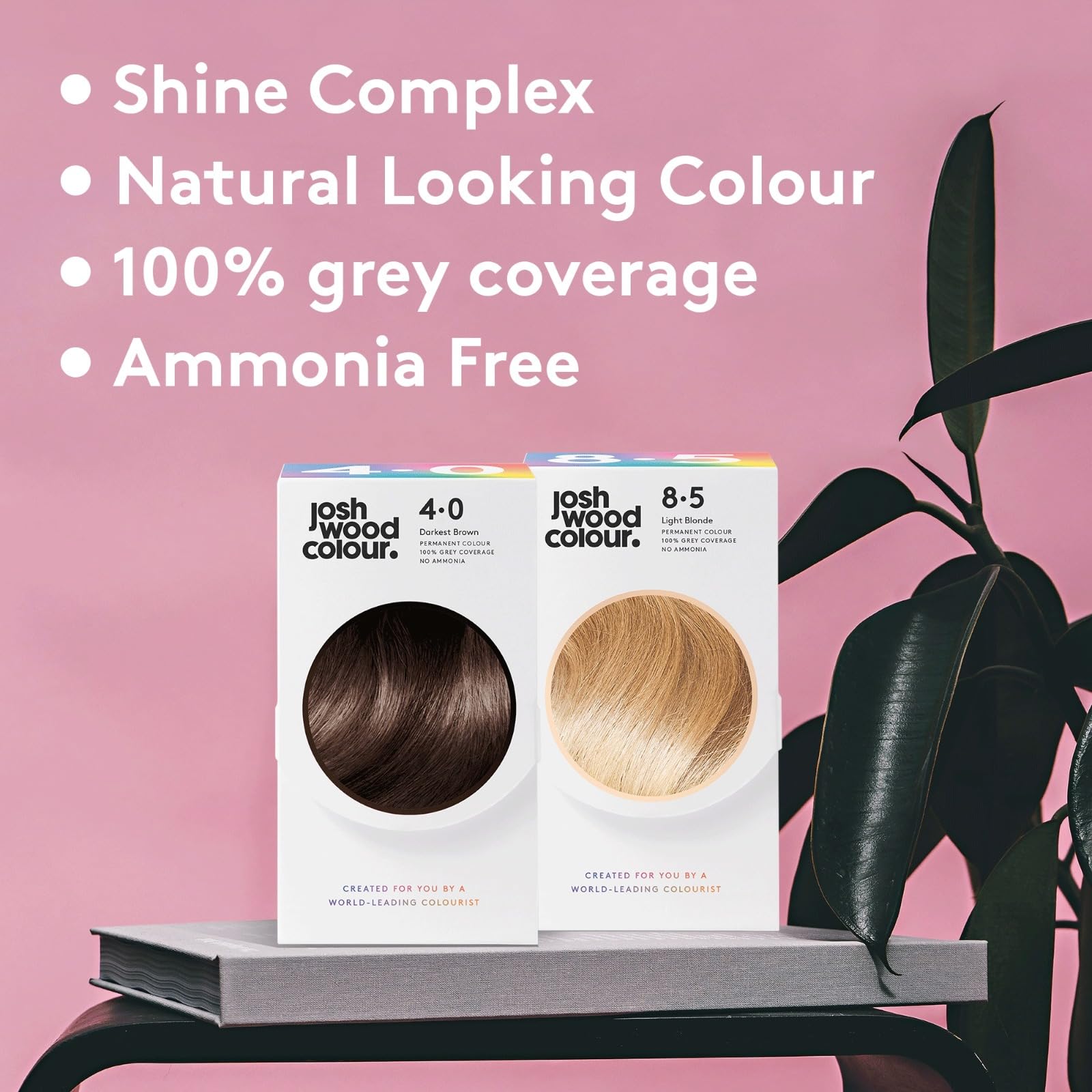 Josh Wood Permanent Colour 4.0 (Darkest Brown) Celebrity-approved ammonia-free hair dye - Leaves hair super shiny and hydrated with 100% grey coverage - Natural-looking and Vegan
