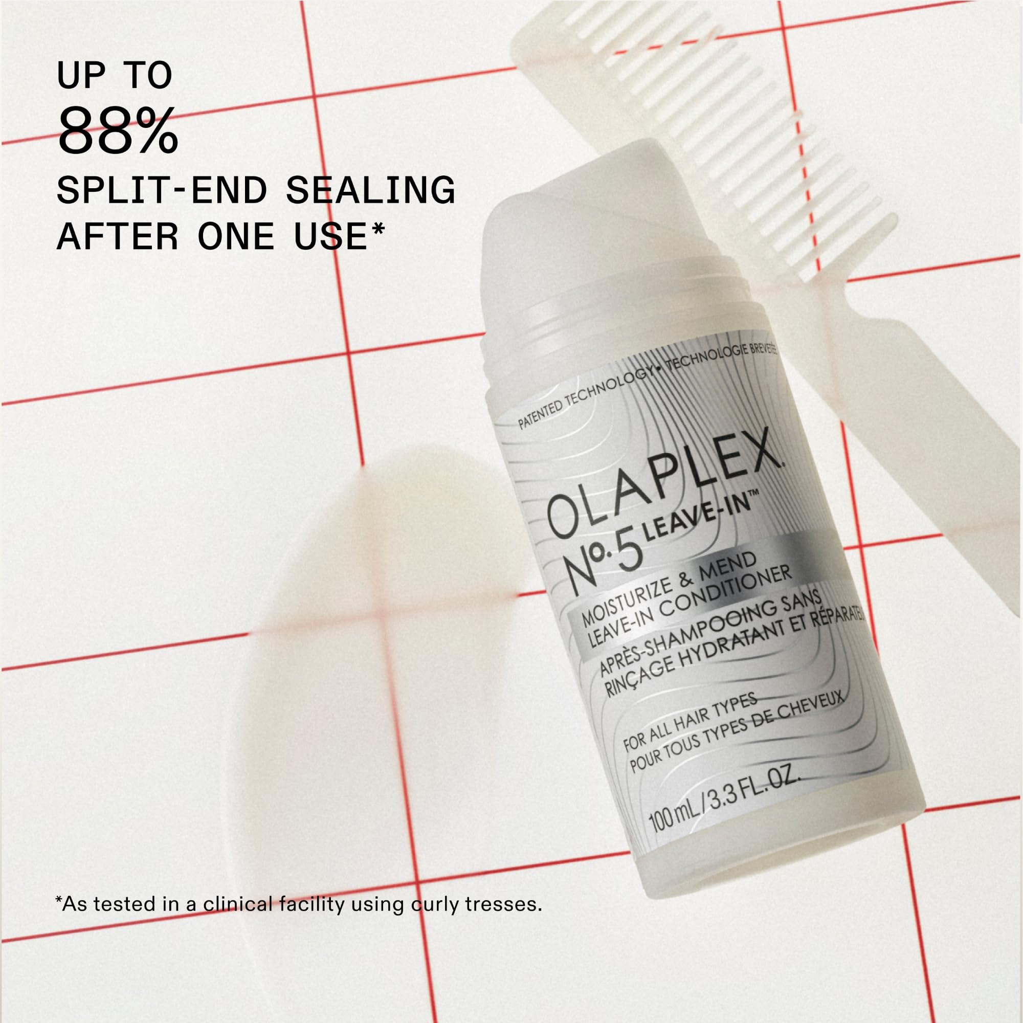 Olaplex Nº.5 Leave-In Conditioner, Moisturizes & Mends Split Ends, Heat Protectant, Reduces Breakage, Continuously Repairs & Protects Damaged Hair (100 mL/3.3 fl. oz)