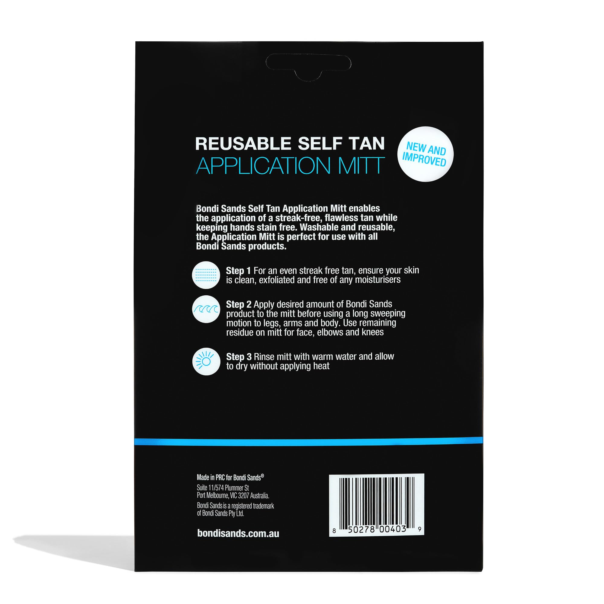 Bondi Sands Self-Tanning Mitt | Reusable Applicator Glove Evenly Applies Self-Tanner for a Natural, Bronzed, Streak-Free Appearance | Includes 1 Mitt