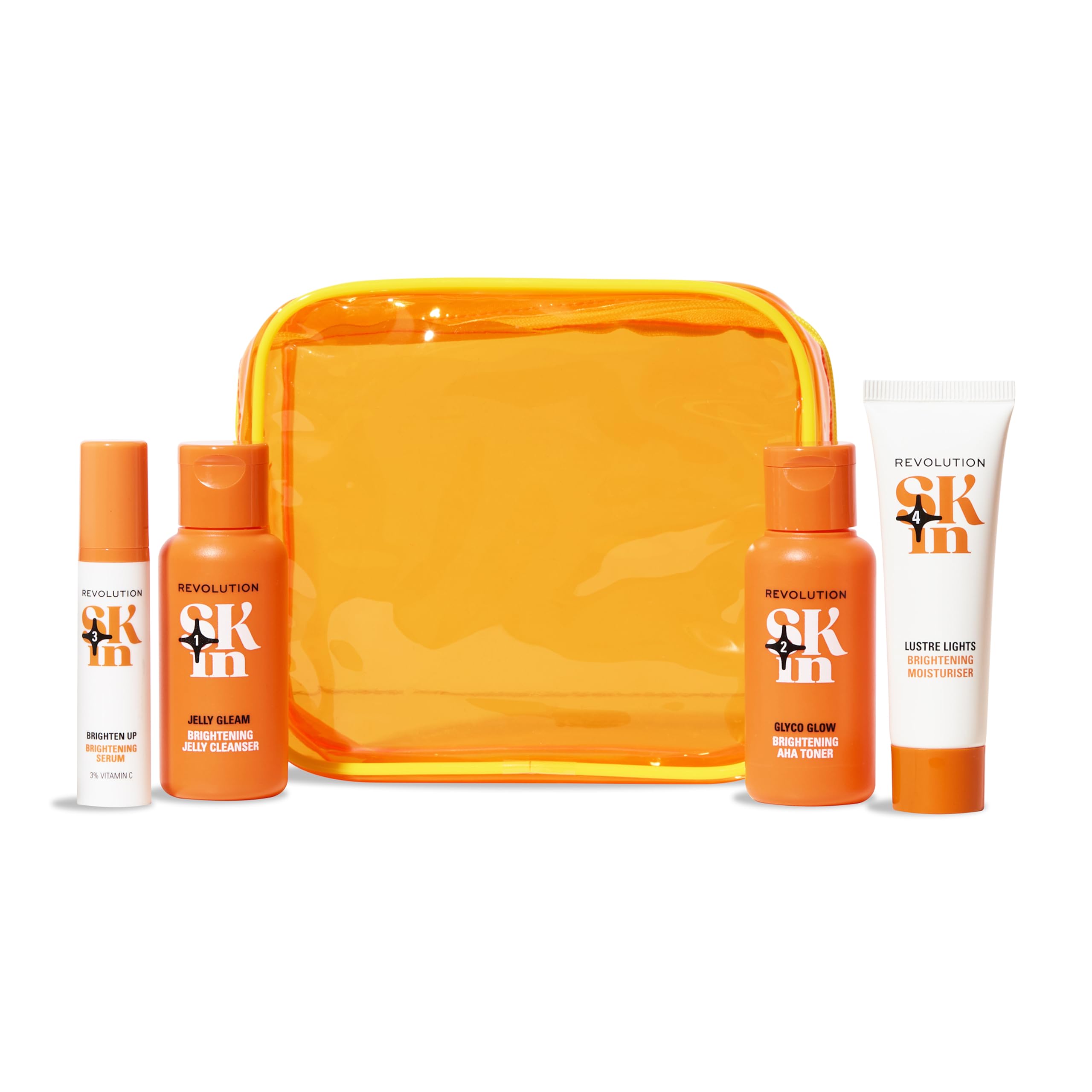 Revolution Skin, Be Bright 4 Step Starter Kit, Brightening Skincare Set Includes Cleanser, Toner, Serum & Moisturiser, Vegan & Cruelty-Free, 4 Products Included