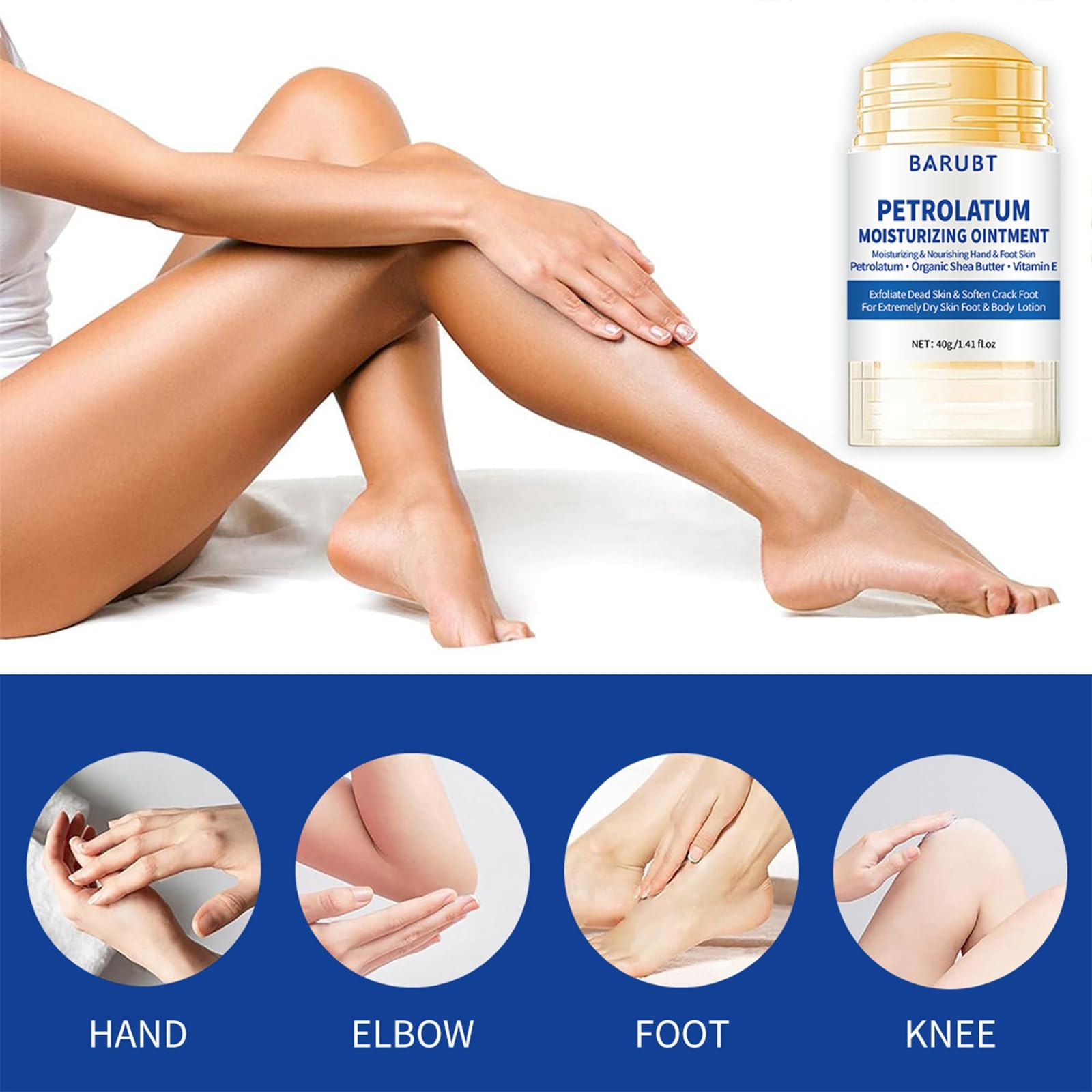 Urea Cream 60 Percent for Feet,4PCS Urea Foot Cream Upgrade Set with 2PCS 60% Urea Foot Cream,1Pairs Moisturizing Socks and 1 Foot File,Cracked Heel Repair Cream,Cracked Heels and Dry Skin