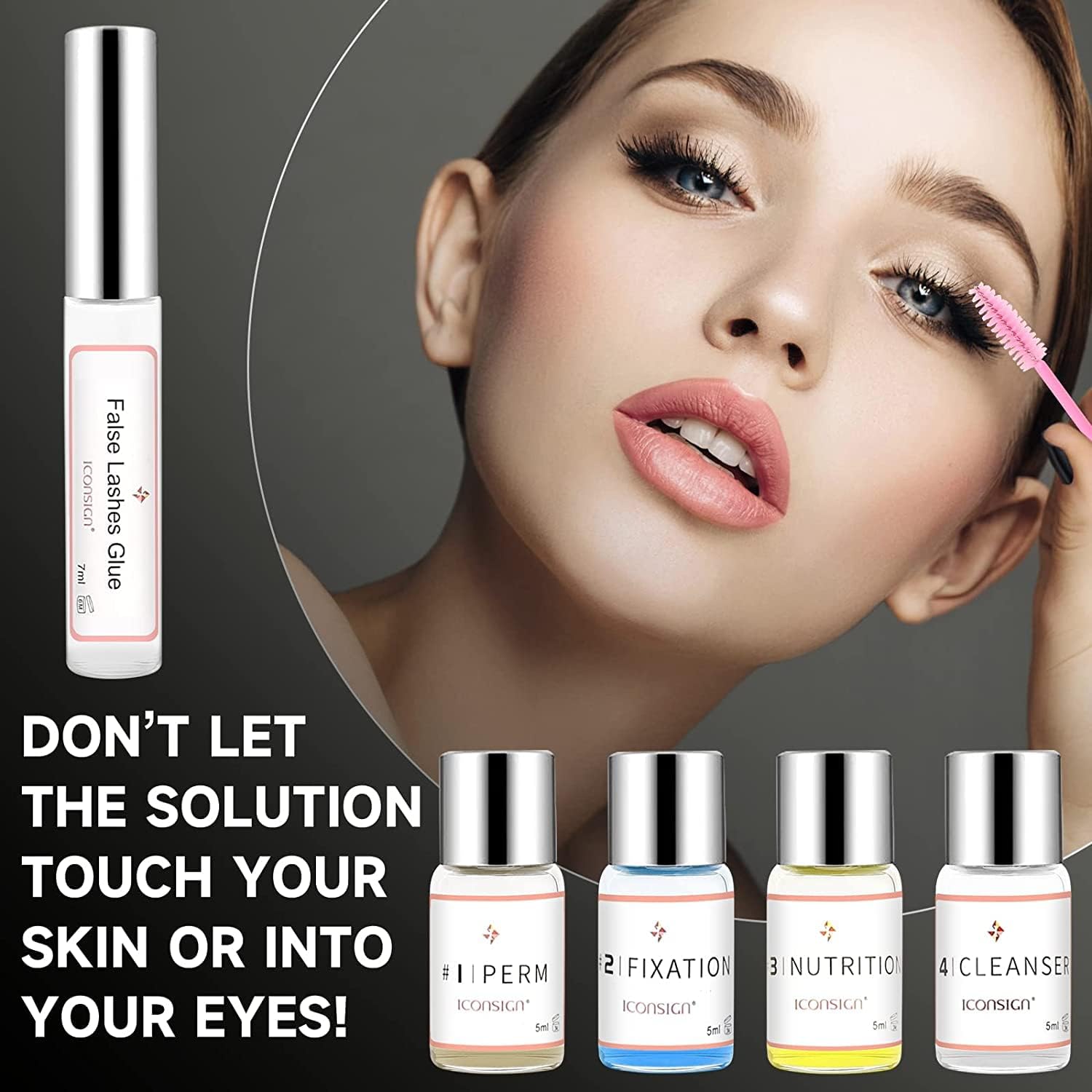 Lash Lift Kit - Eyelash Perm Kit - Professional Eyelash Curling Set - Glue Upgraded Version - Semi-Permanent Curling Perming Wave Suitable for Salon at Home (White)