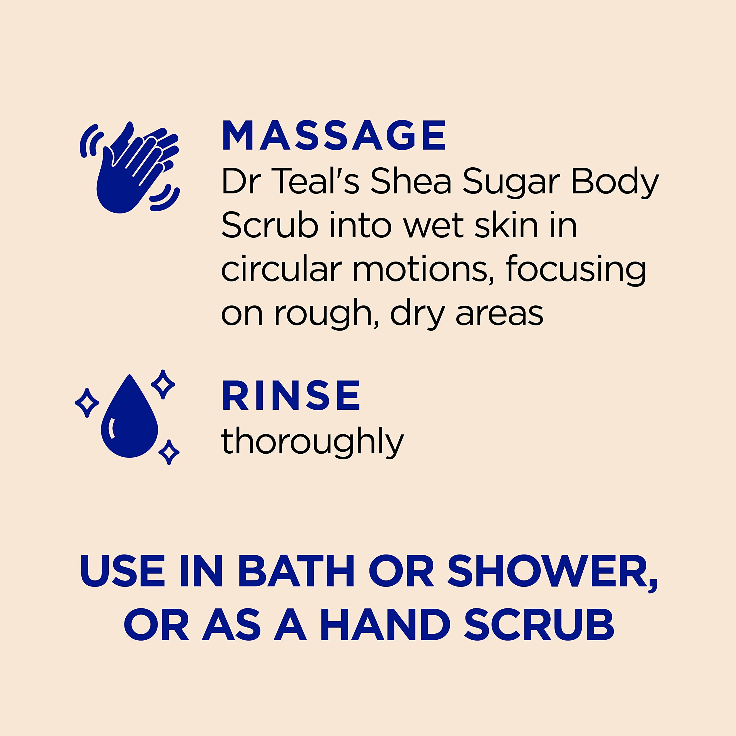 Dr Teal's Shea Sugar Body Scrub, Citrus with Essential Oils & Vitamin C, 19 oz