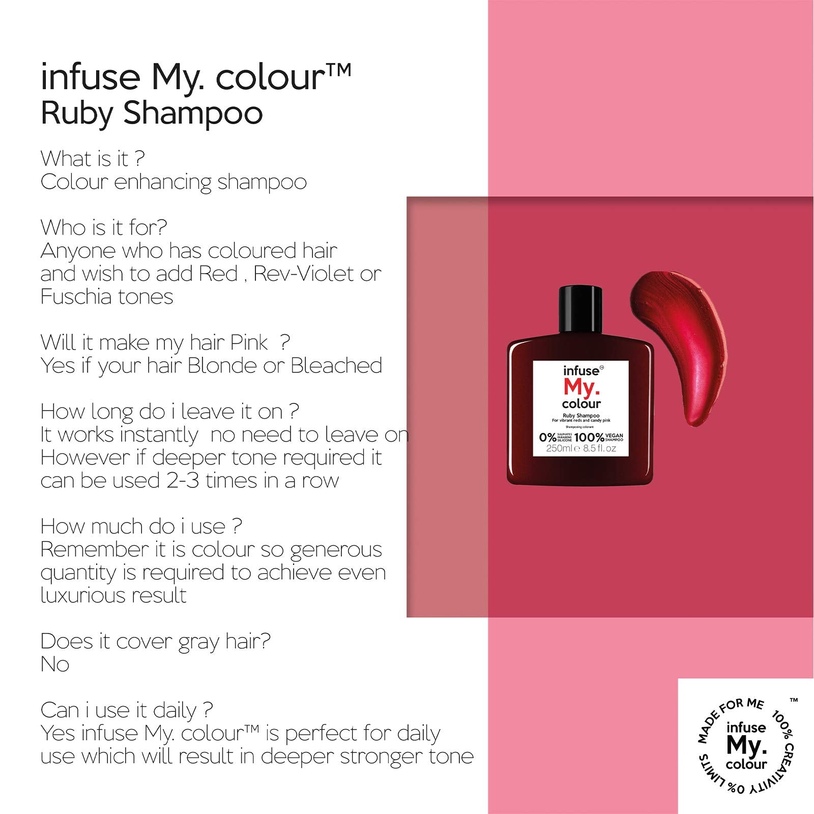 Infuse My. Colour Ruby Shampoo 250ml