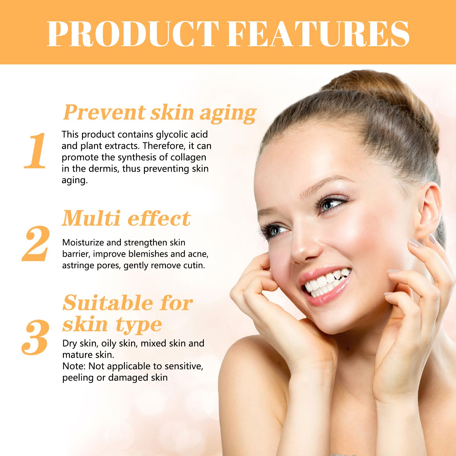 Glycolic Acid Toner, Glycolic Acid 7% Resurfacing Exfoliating Solution for Blemishes and Acne, Toner Suitable for Combination and Oily Skin, Pore Treatment (100ml) 2Pcs