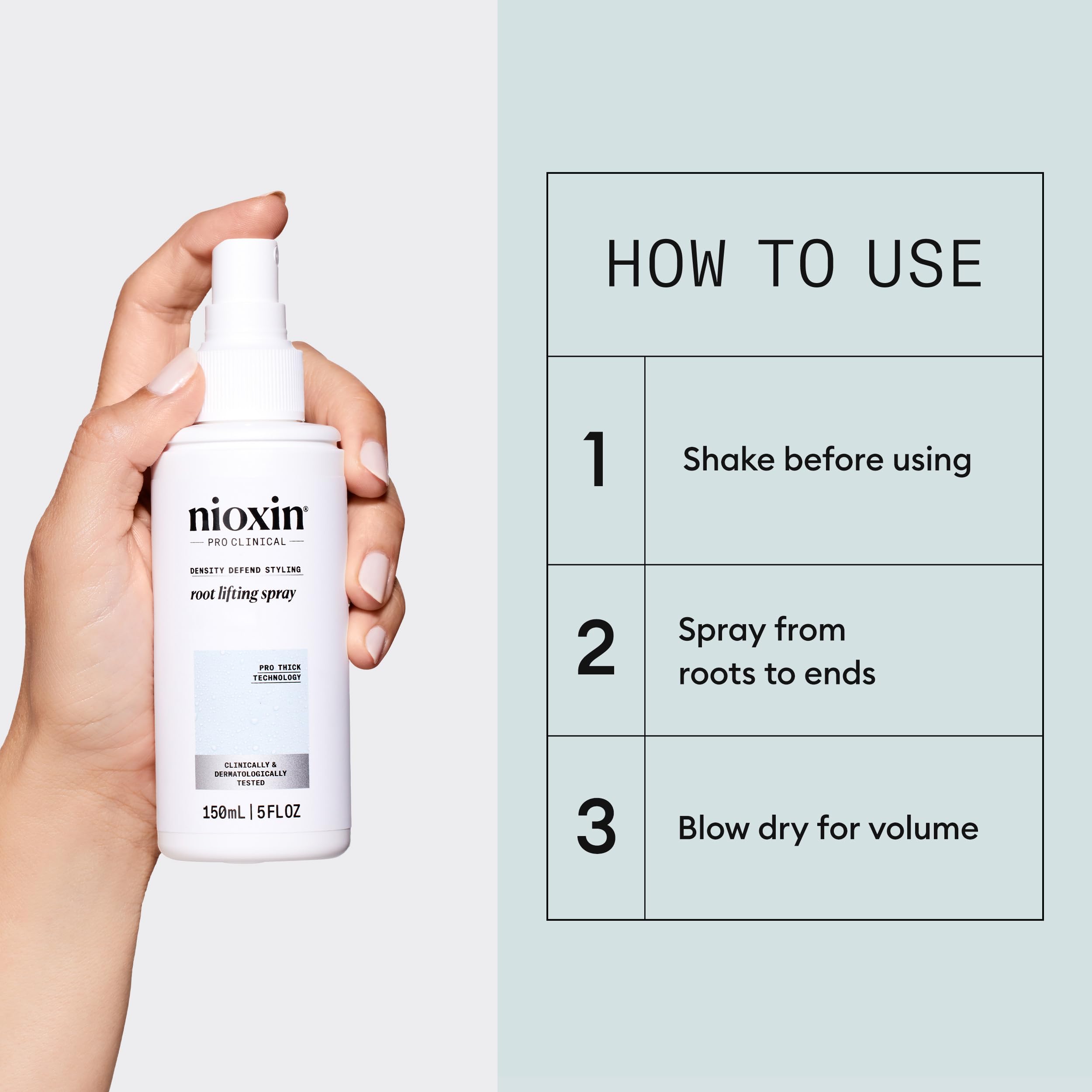 Nioxin Density Defend Styling Root Lifting Hair Spray - Hair Thickening Spray for Volumised Results - with Peppermint Oil (150ml)