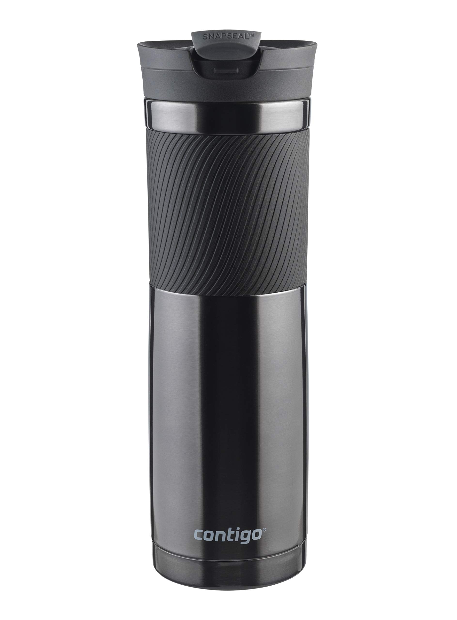 Contigo Byron Snapseal Travel Mug, Stainless Steel Thermal Mug, Vacuum Flask, Leakproof Tumbler, Coffee Mug with BPA Free Easy-Clean Lid, 720 ml, Gunmetal