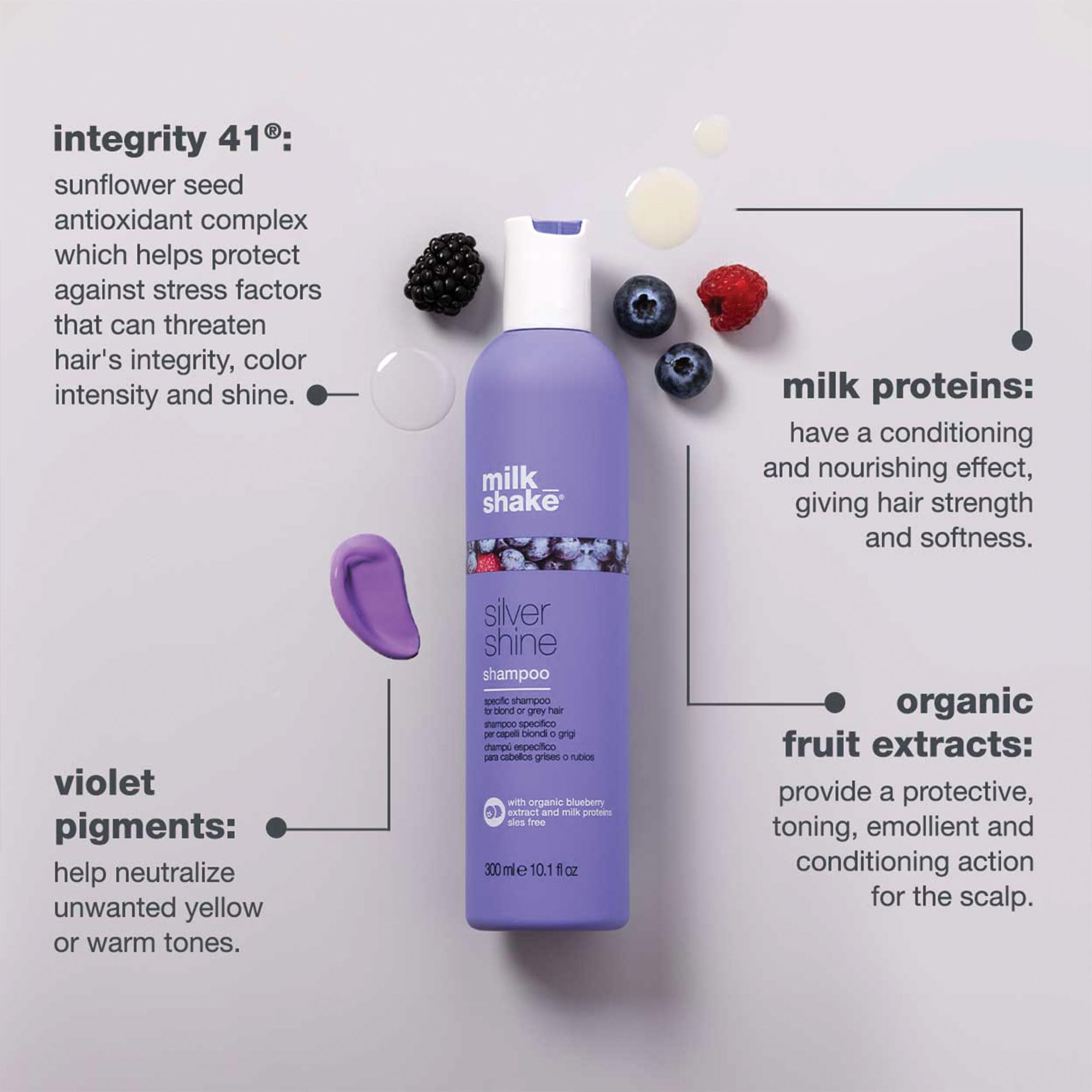 Milk Shake Silver Shine Shampoo 1000 ml Bianco, 1 stück