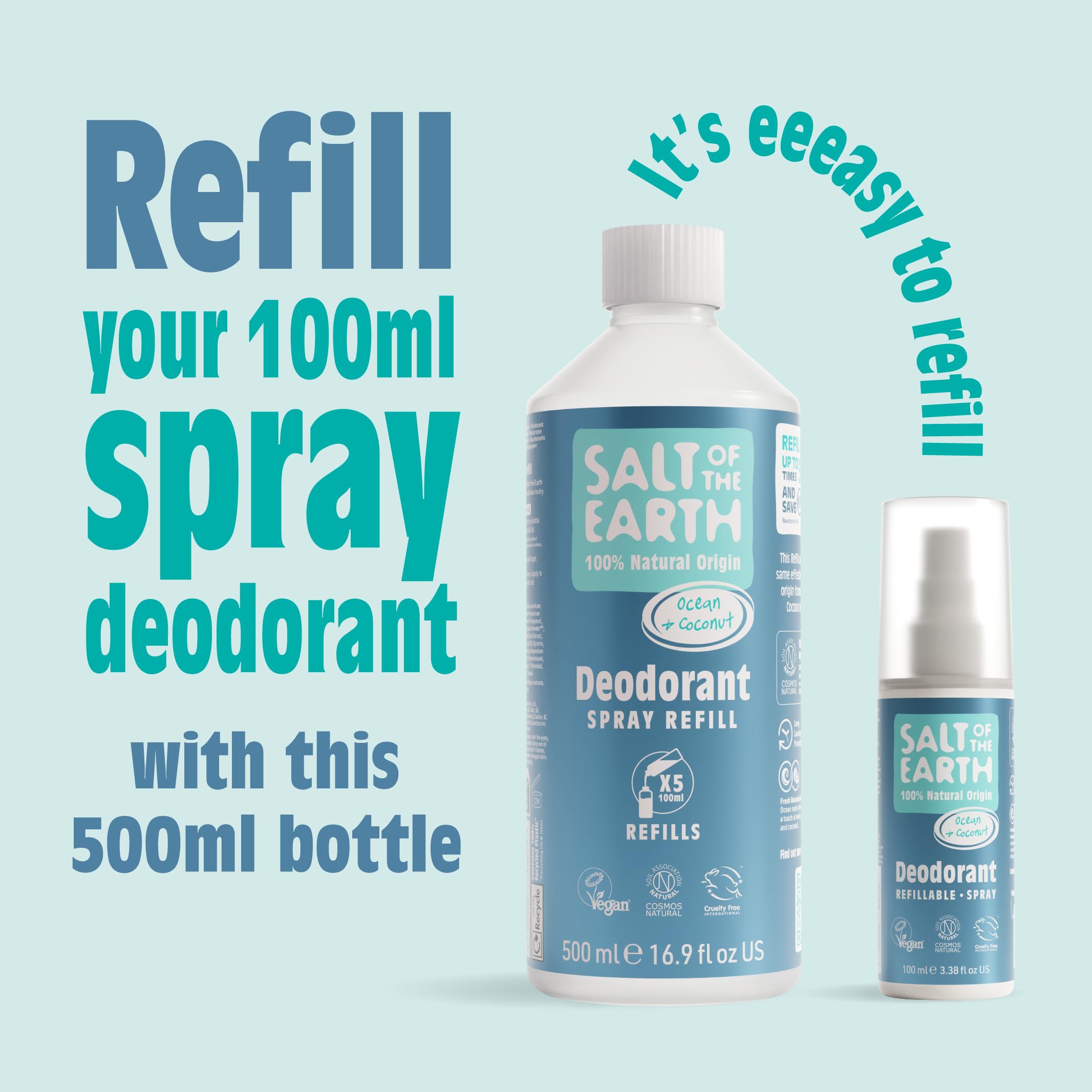 Salt of The Earth Ocean & Coconut Natural Deodorant Refill 500ml