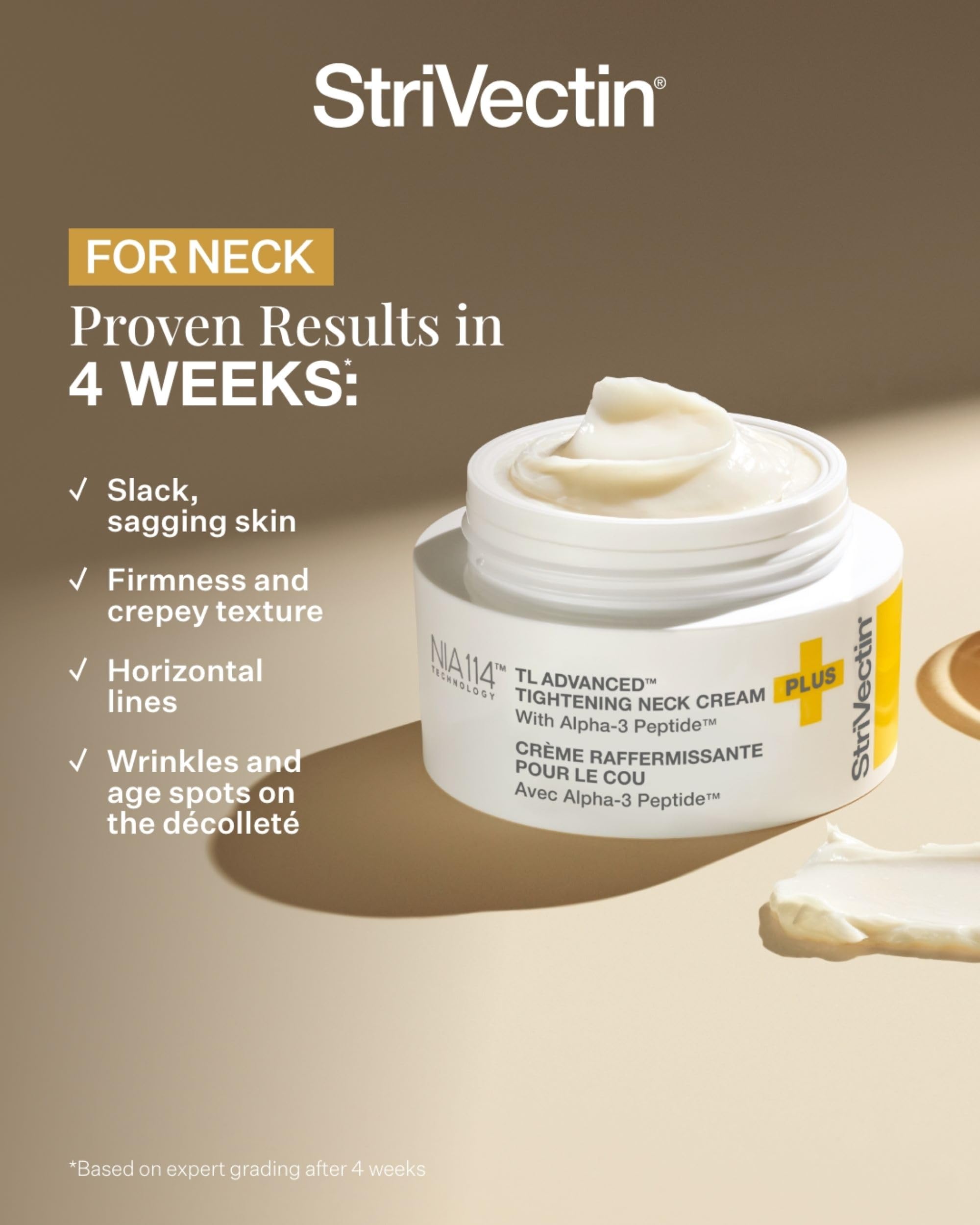 StriVectin TL Advanced™ Tightening Neck Cream PLUS (0.25 Oz, 7ml)|Tightening and Firming Neck & Décolleté Lines, Visibly Reducing Sagging and Crepey Skin for Smooth Healthy Looking Skin