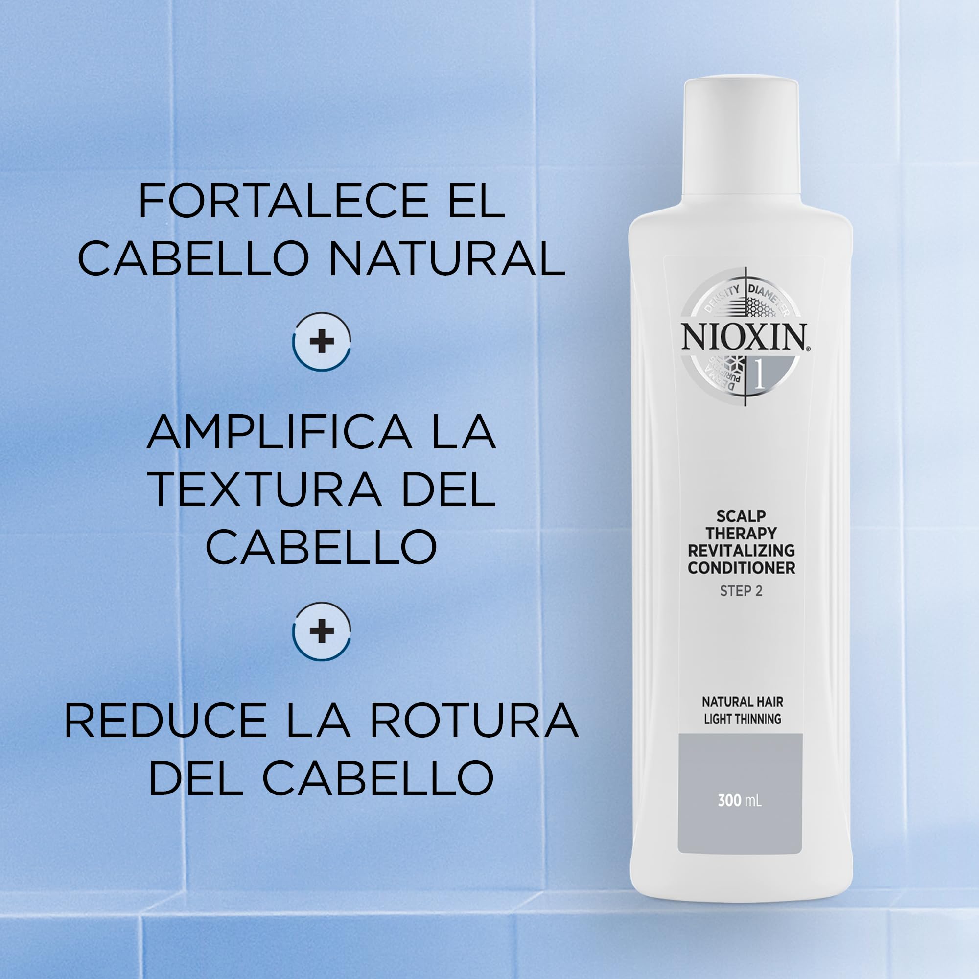 Nioxin 3-Part System | System 1 | Natural Hair with Light Thinning Hair Treatment | Scalp Therapy | Hair Thickening Treatment | Revitalising Conditioner | 1000 ml